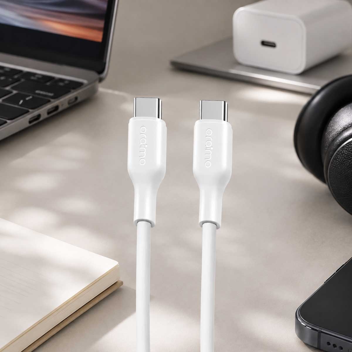 أورايمو كابل روبست لاين USB-C إلى USB-C بطول 1.5 متر وقدرة 60W