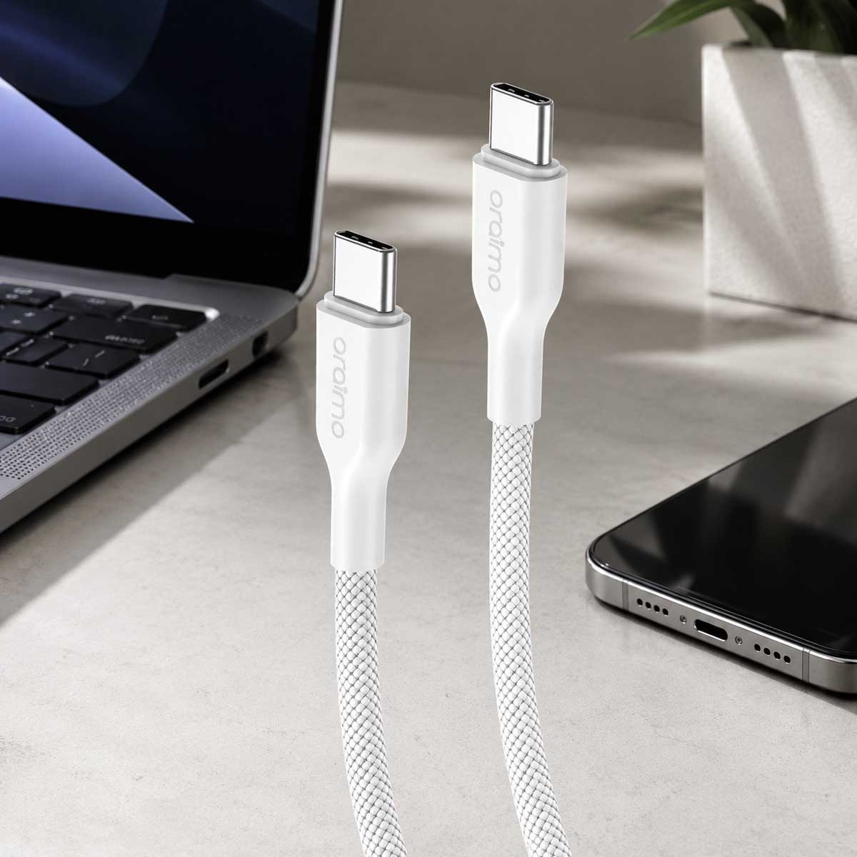 Oraimo 1m 60W Braided USB-C to USB-C Cable