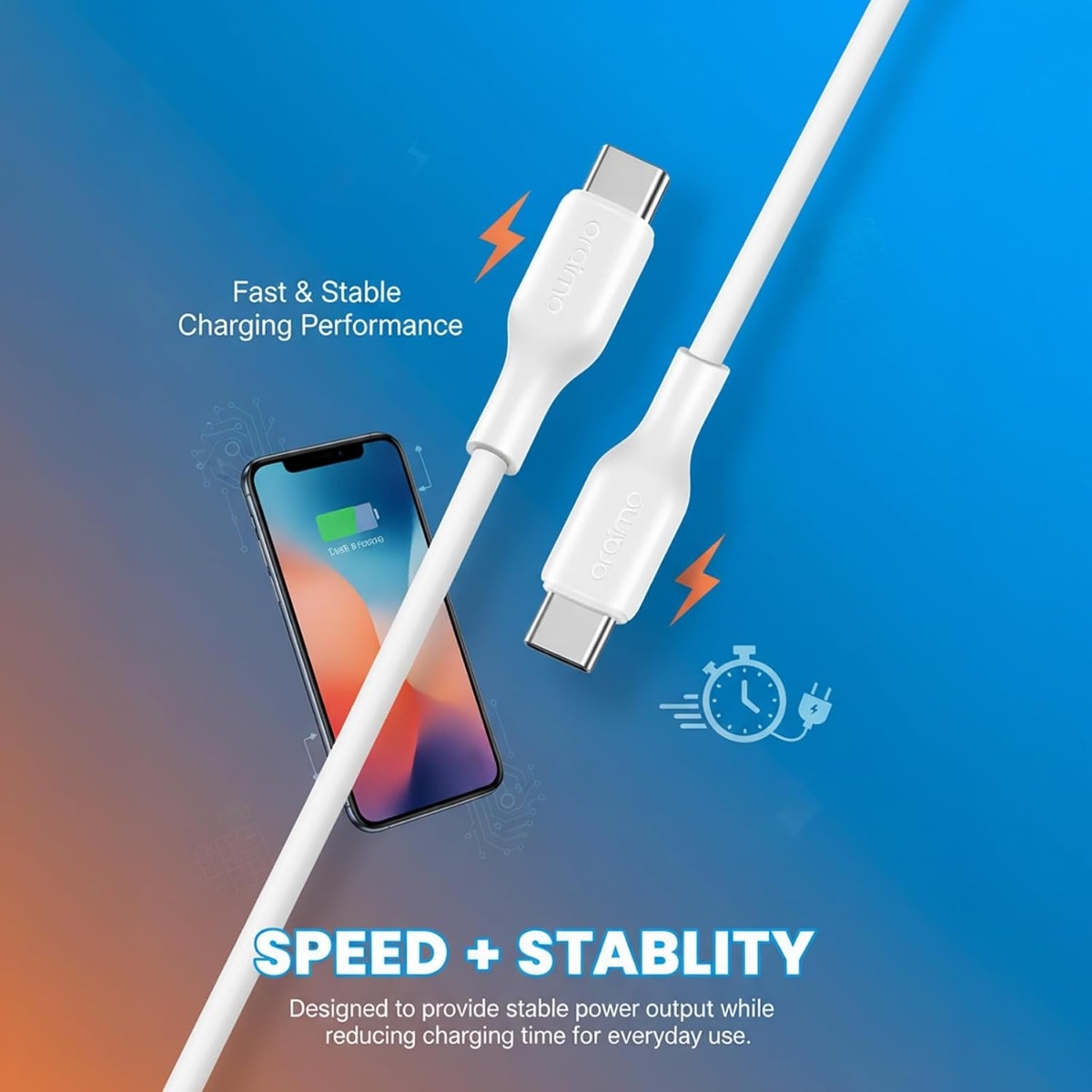 Oraimo 1m RobustLine 100W USB-C to USB-C Cable