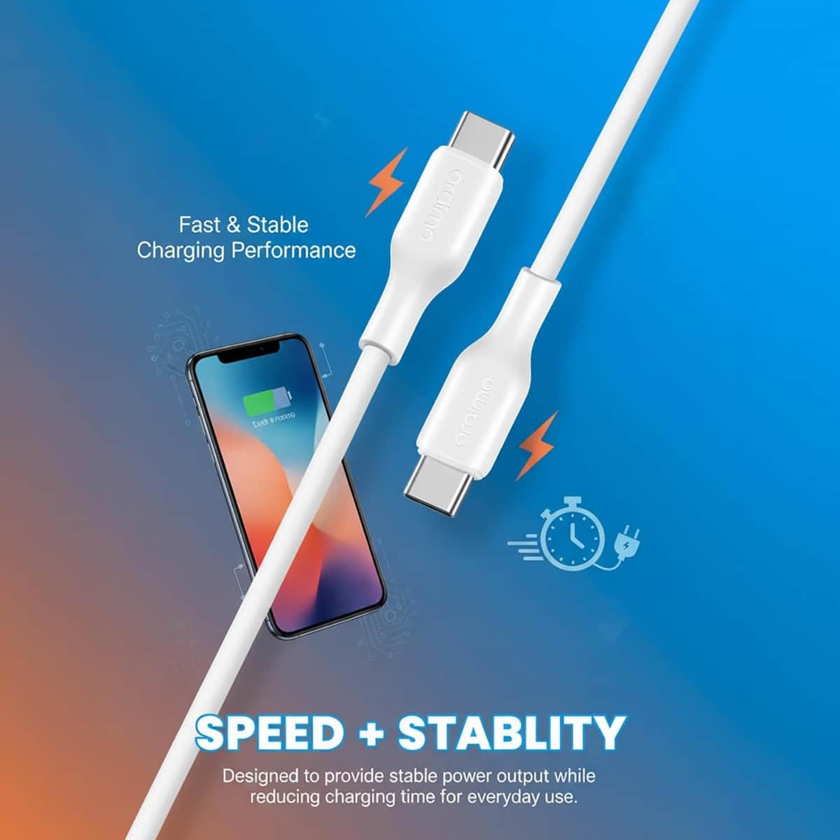 Oraimo 1m RobustLine 100W USB-C to USB-C Cable