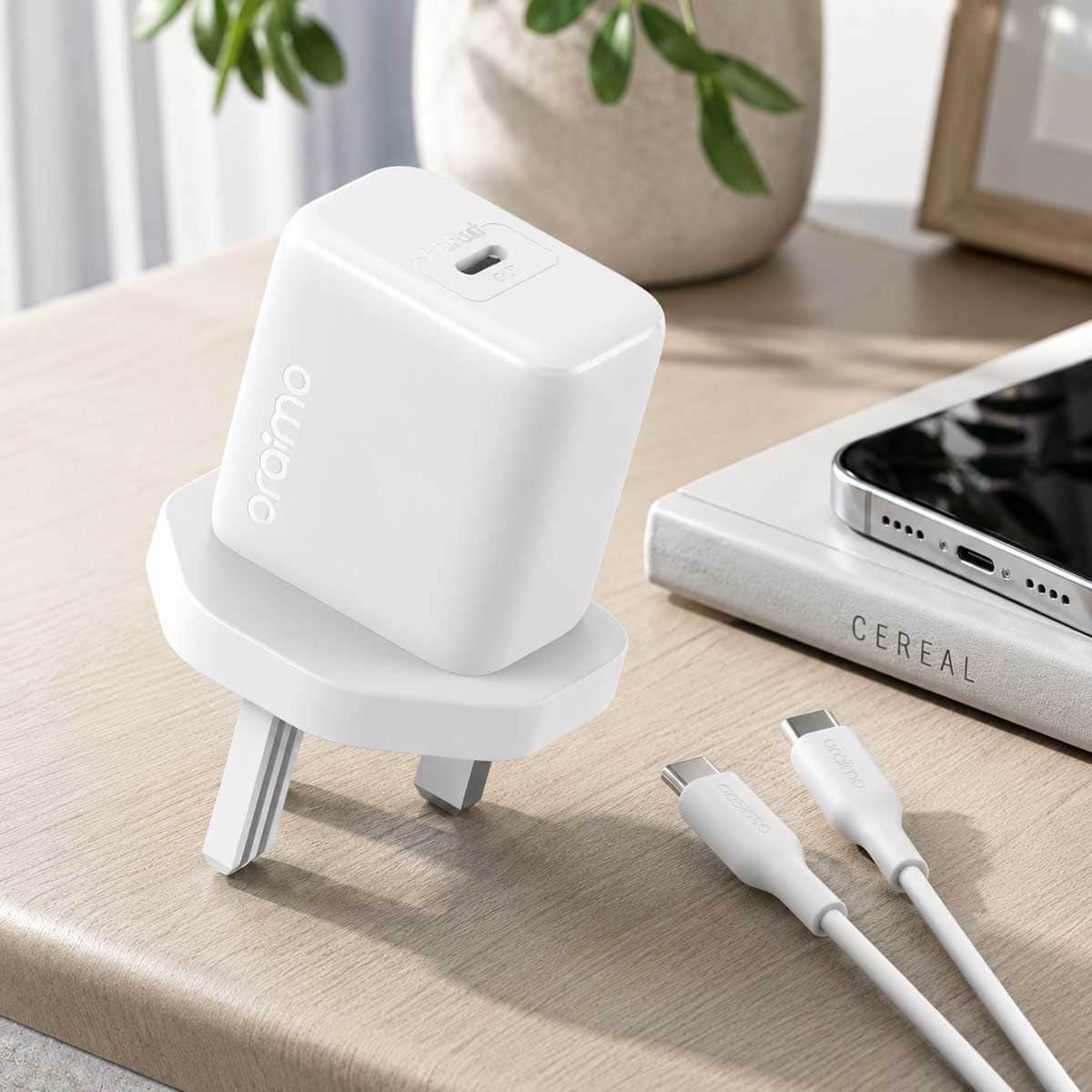 Oraimo OCW-5202UCC 20W Fast Wall Charger with USB-C to C Cable