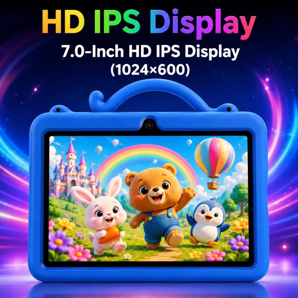 Oteeto Tab78 Smart Kids Android Tablet (1GB + 16GB) - Blue
