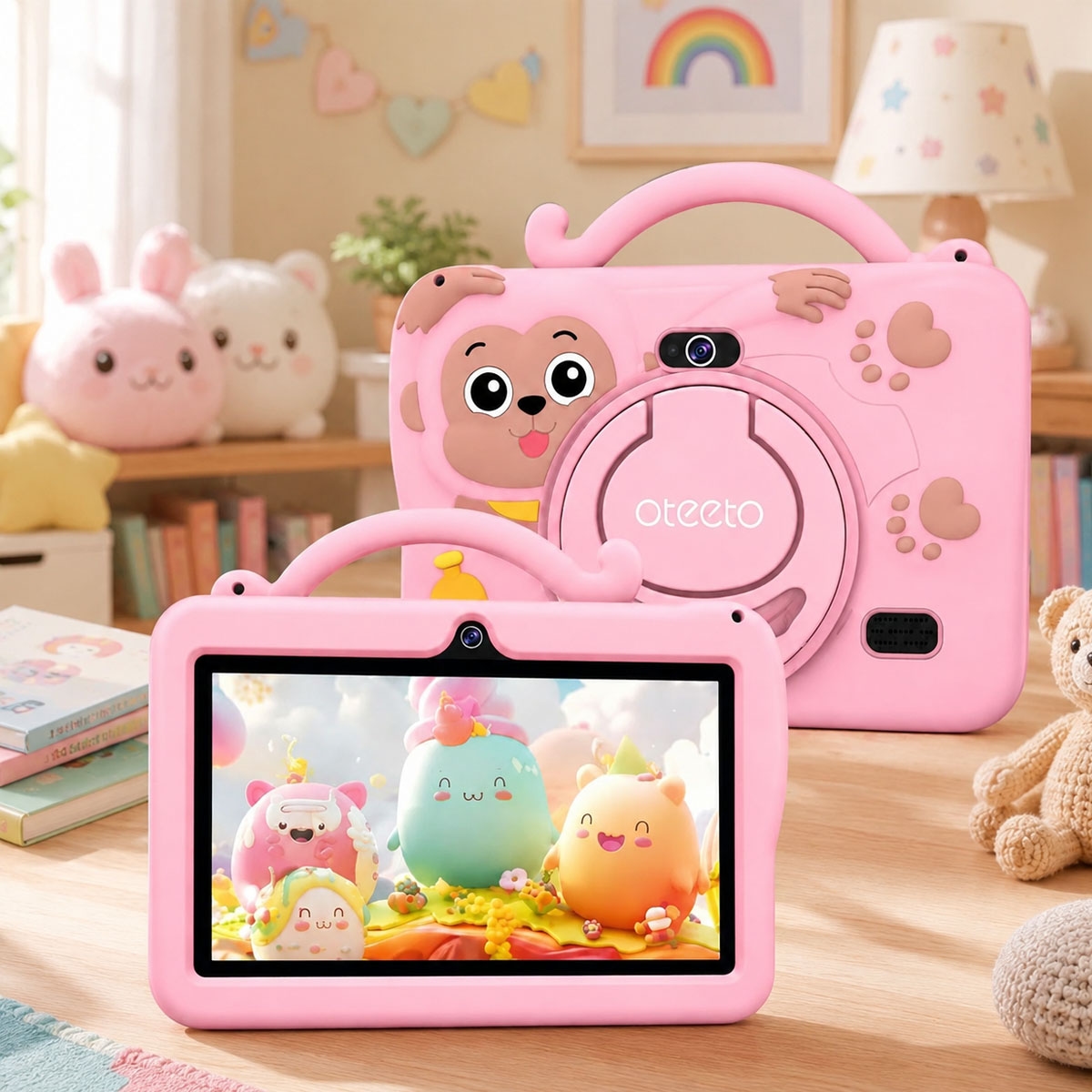 Oteeto Tab78 Smart Kids Android Tablet (1GB + 16GB) - Pink