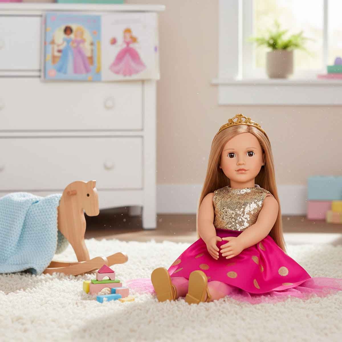 Our Generation 18" Sarah Fashionable Doll with Festive Outfit Set Girls, 3-4 Years