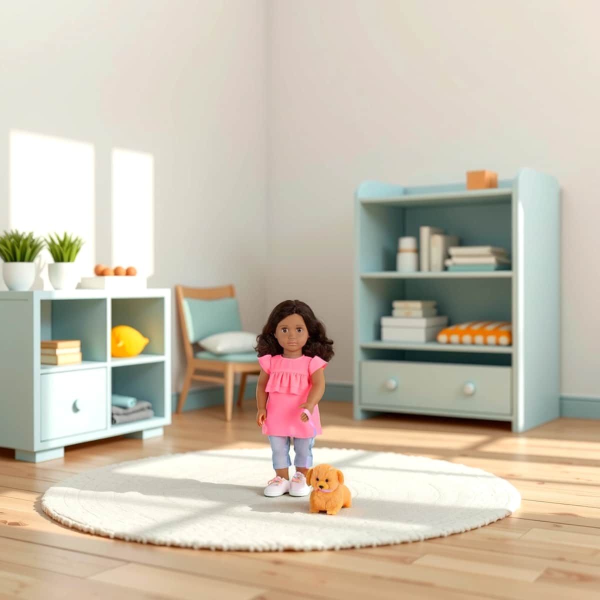 Our Generation 18″ Ayanna & Goldie Doll & Puppy Set Girls, 3-4 Years