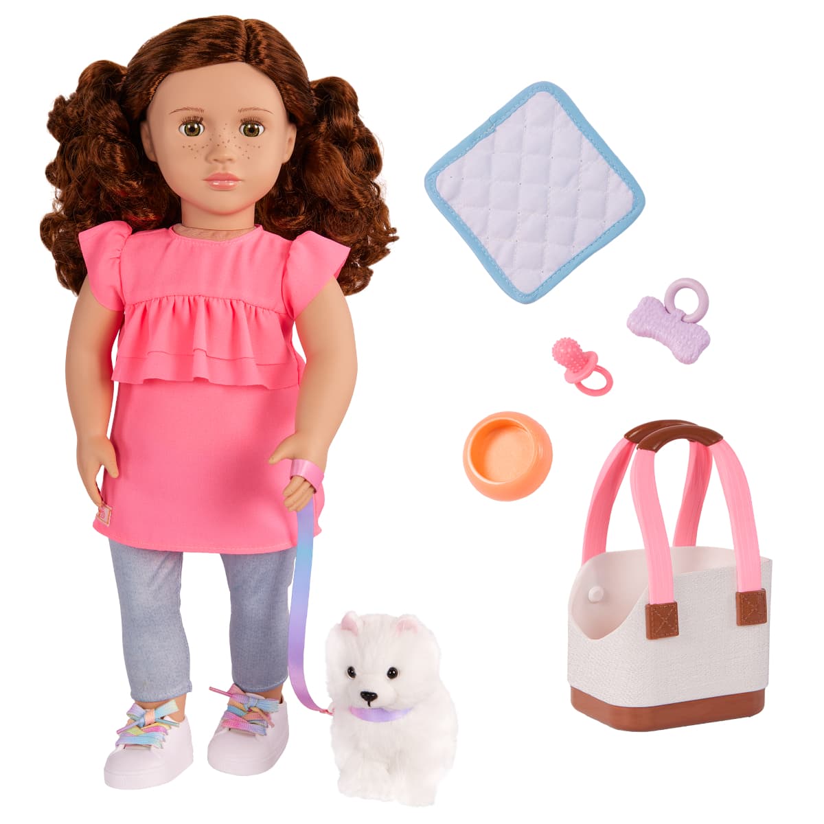 Our Generation 18″ Becca & Pearl Doll & Puppy Set Girls, 3-4 Years