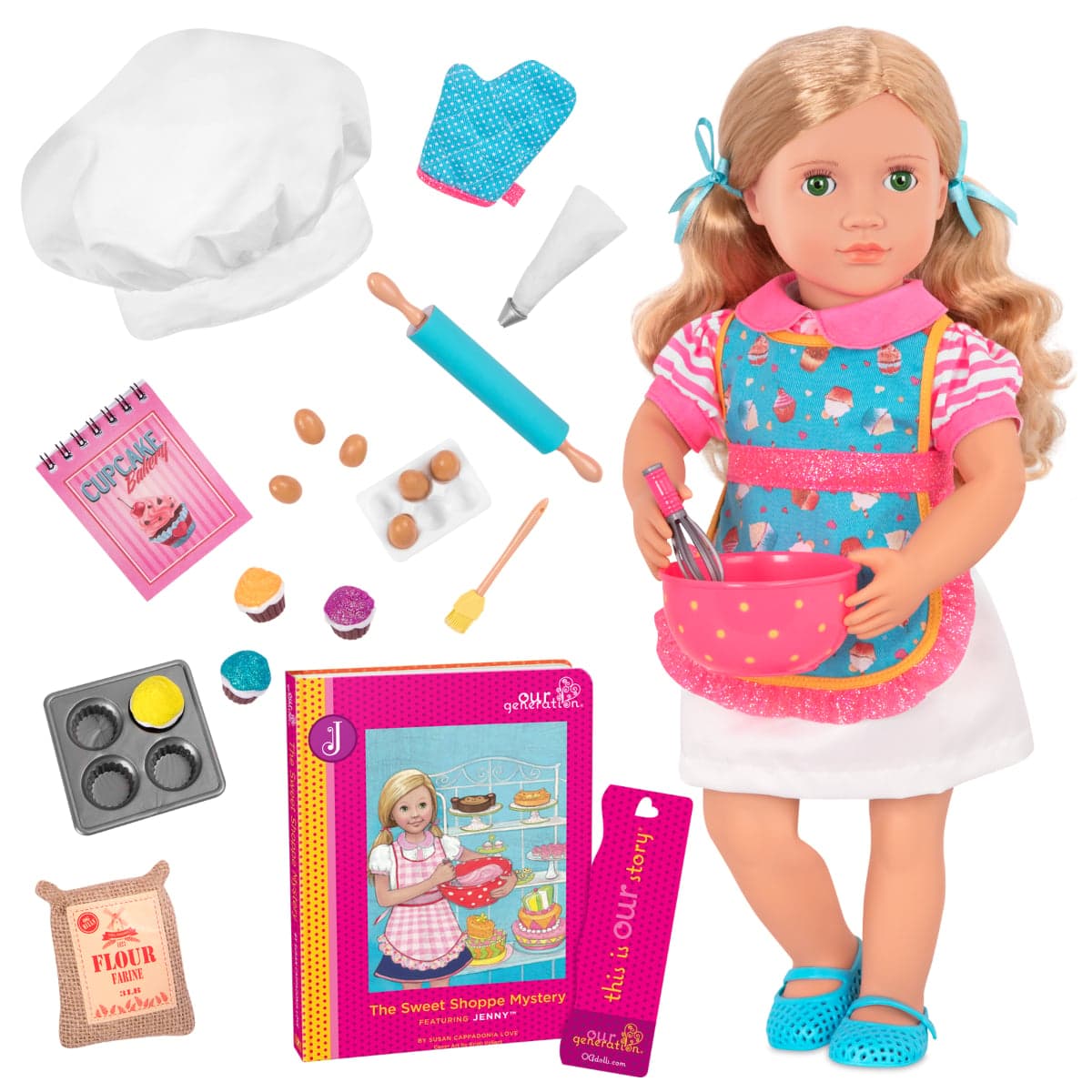 Our Generation 18" Jenny the Cook Fashion Doll Set Girls, 3-4 Years