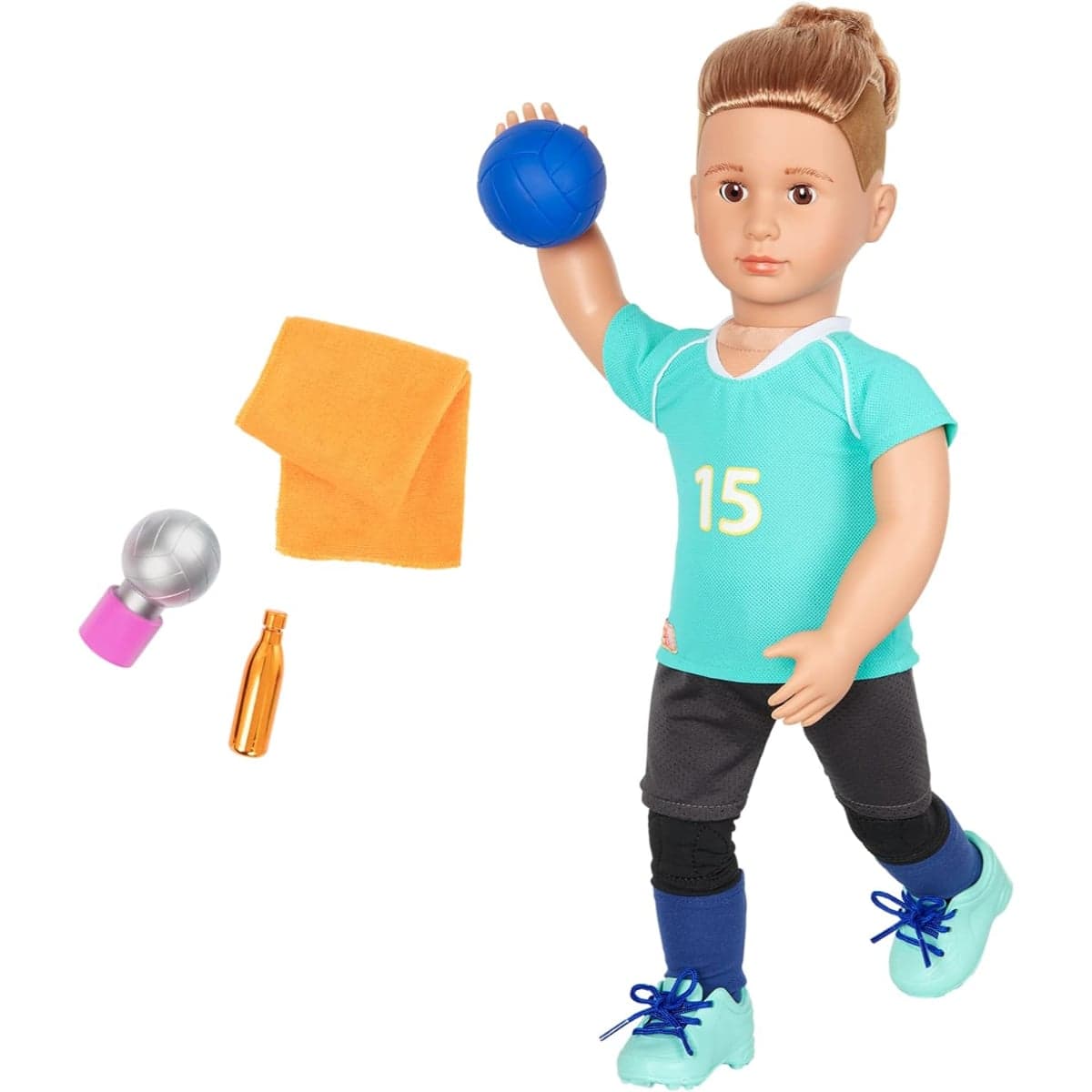 Our Generation 18" Johnny Volleyball Player Boy Doll Set Unisex, 3-4 Years