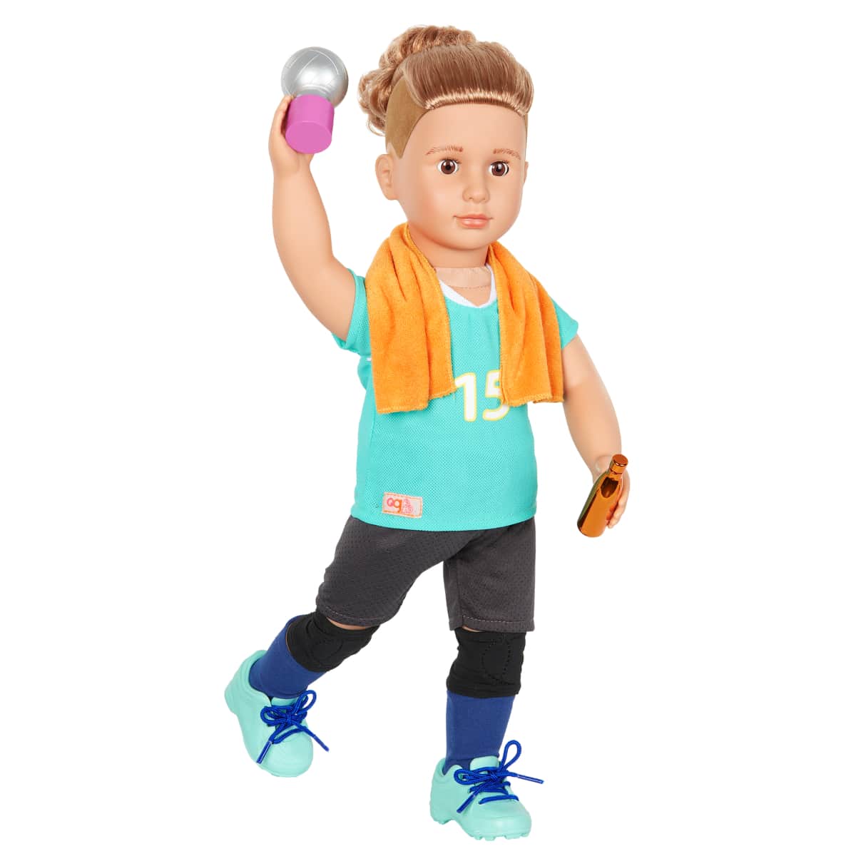 Our Generation 18" Johnny Volleyball Player Boy Doll Set Unisex, 3-4 Years