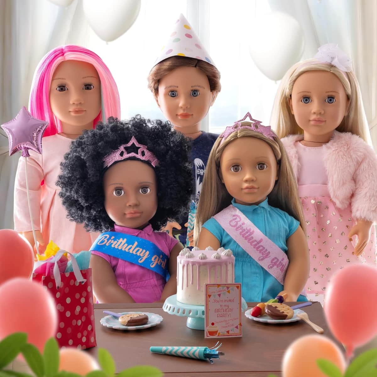 Our Generation 18″ Kehlani Birthday Party Fashion Doll Girls, 3-4 Years