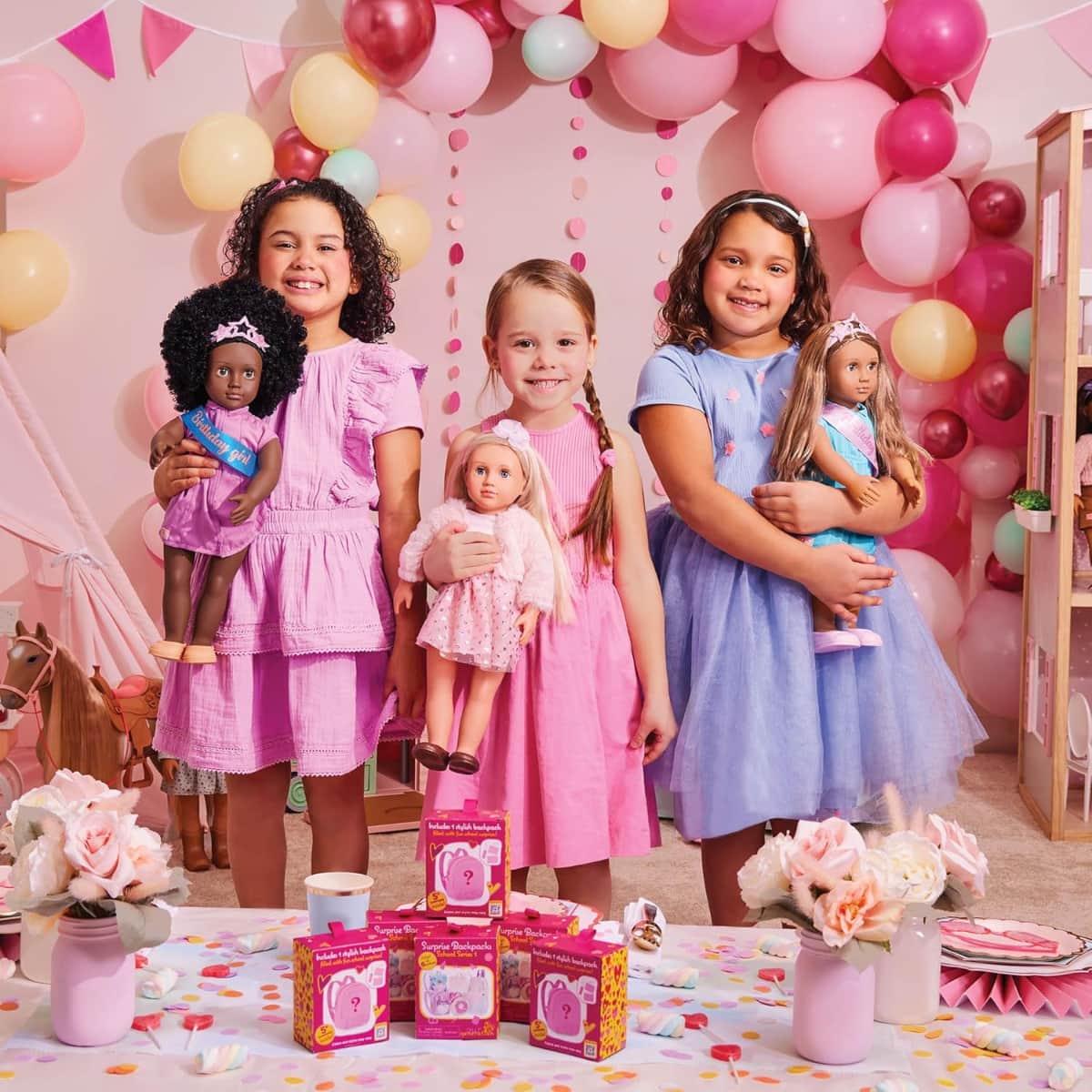 Our Generation 18″ Kehlani Birthday Party Fashion Doll Girls, 3-4 Years