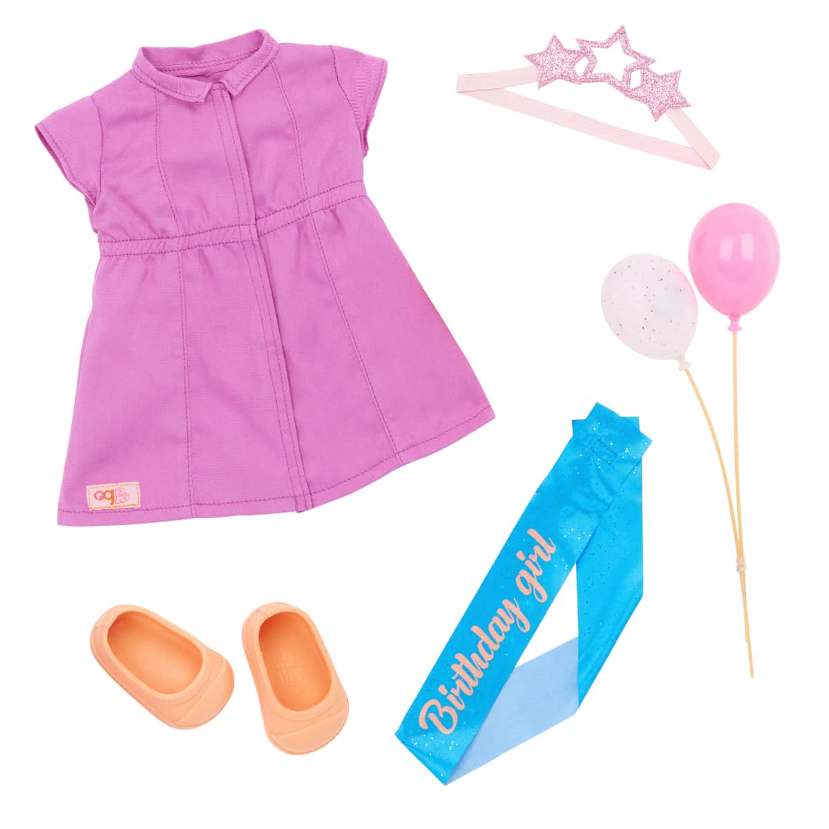Our Generation 18″ Kehlani Birthday Party Fashion Doll Girls, 3-4 Years