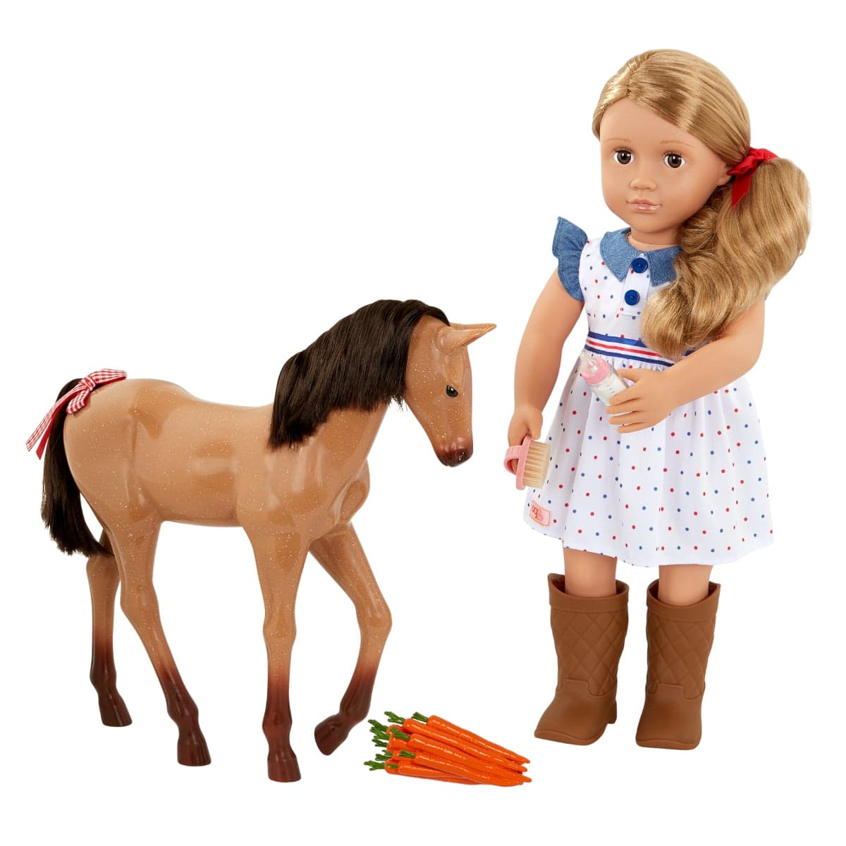 Our Generation 18″ Shelley Fashion Doll & Foal Girls, 3-4 Years