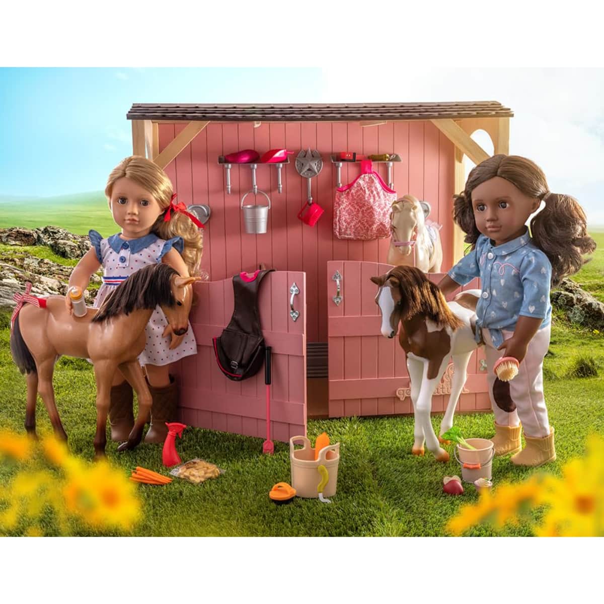 Our Generation 18″ Shelley Fashion Doll & Foal Girls, 3-4 Years