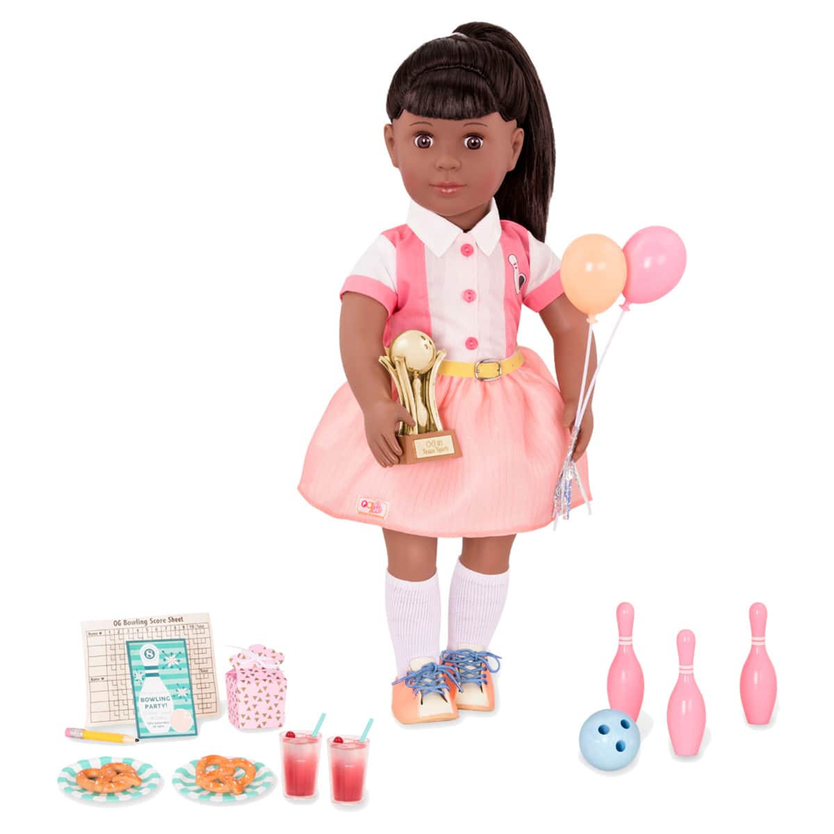 Our Generation Doll Bowling Accessories Set Girls, 3-4 Years