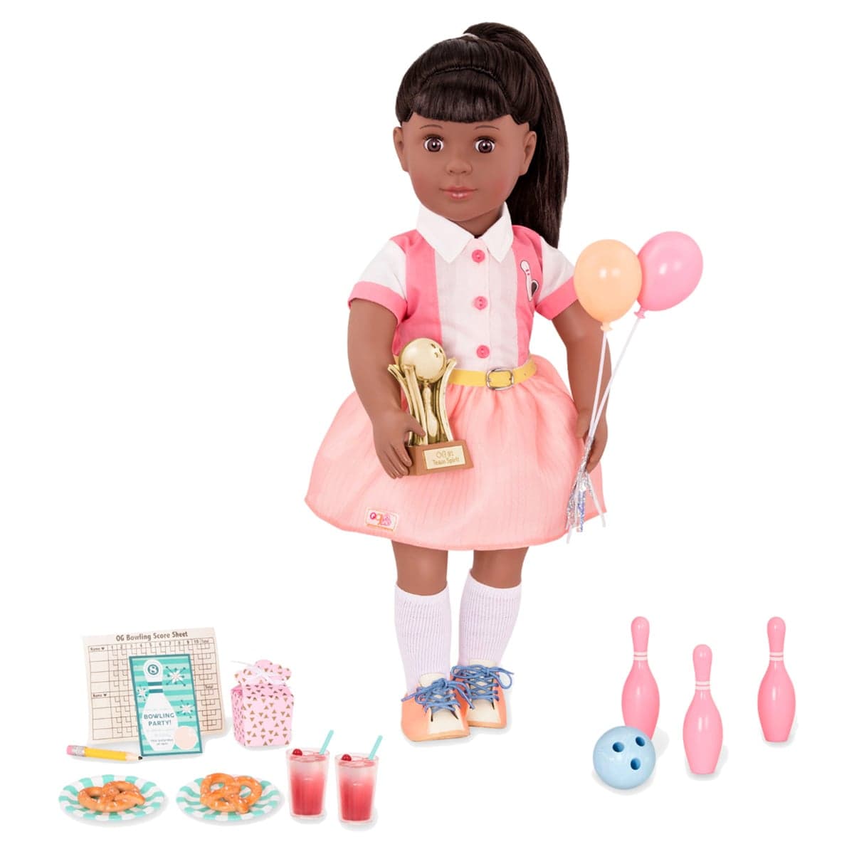 Our Generation Doll Bowling Accessories Set Girls, 3-4 Years