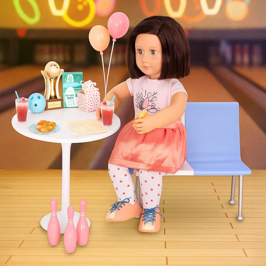 Our Generation Doll Bowling Accessories Set Girls, 3-4 Years