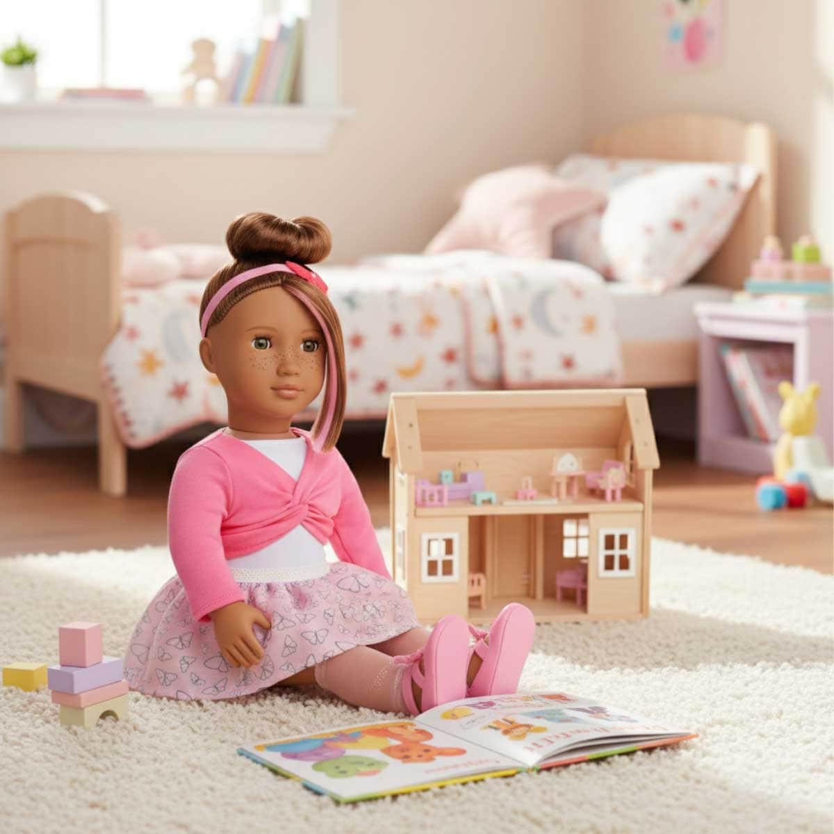 Our Generation Mika Doll with Butterfly Ballet Outfit Girls, 3-4 Years