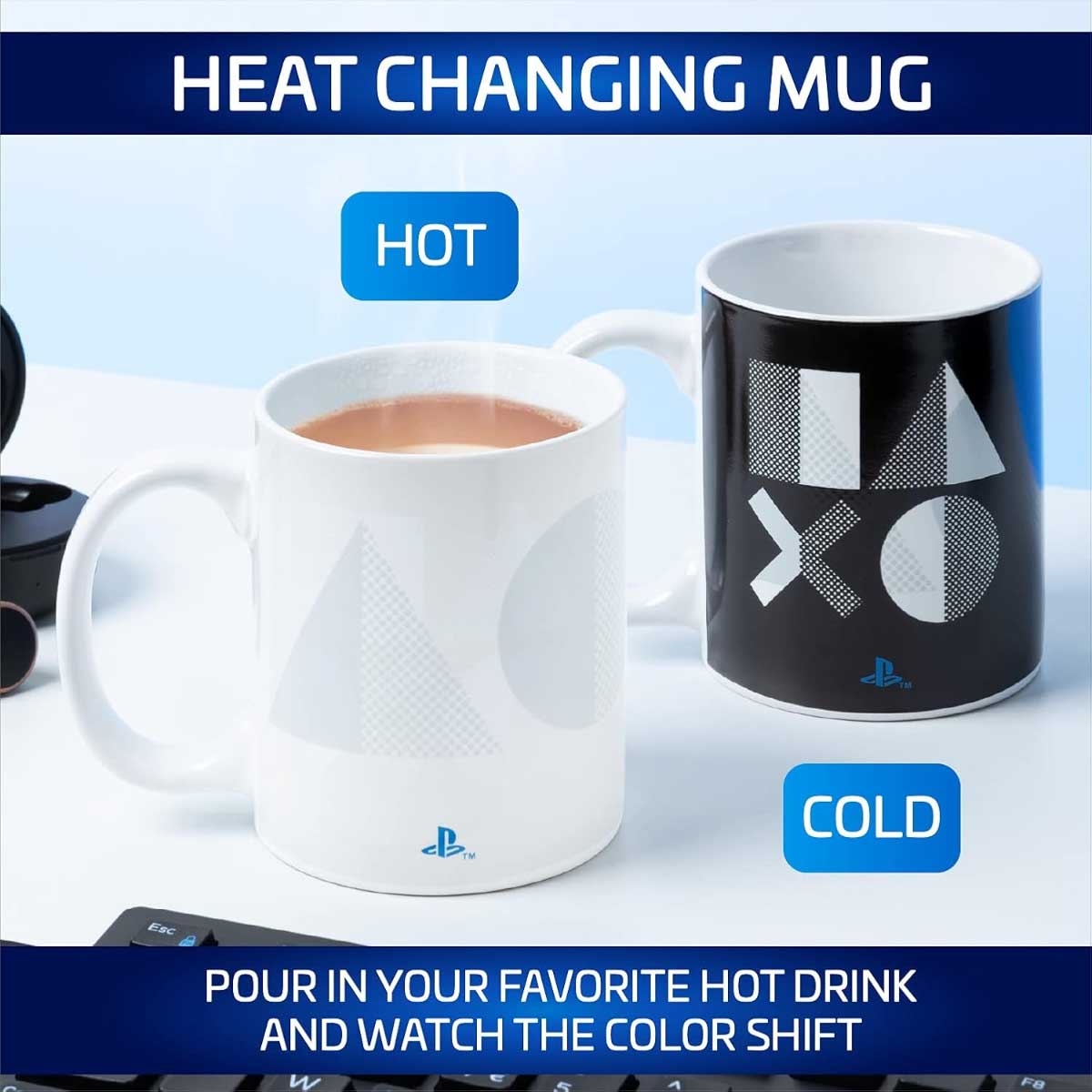 Paladone 940ml PlayStation Heat Changing Mug