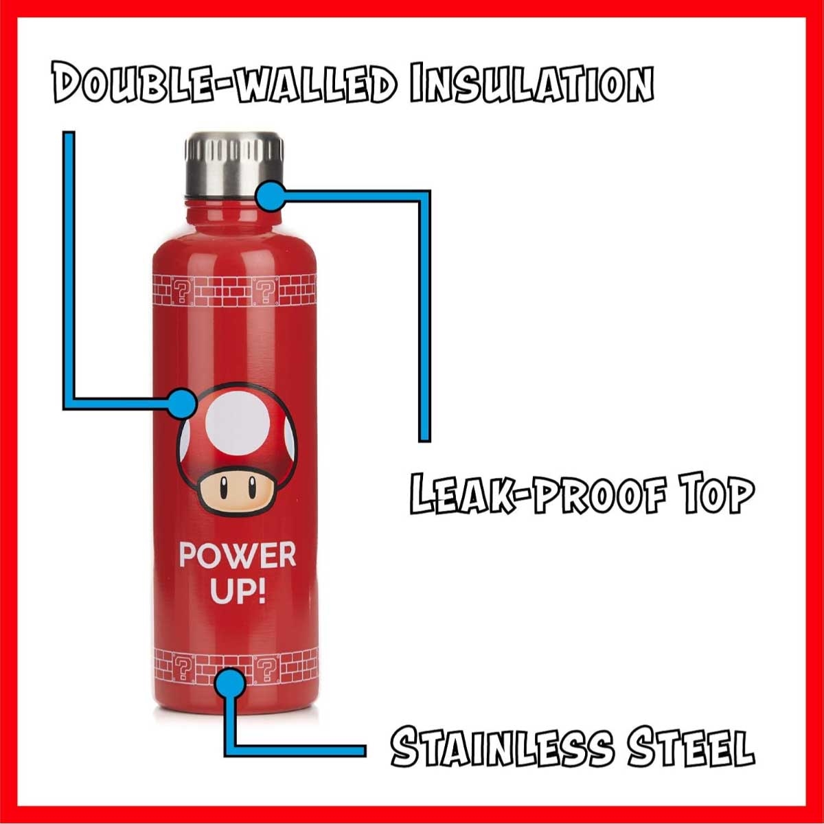 Paladone 500ml Super Mario Big Up Water Bottle