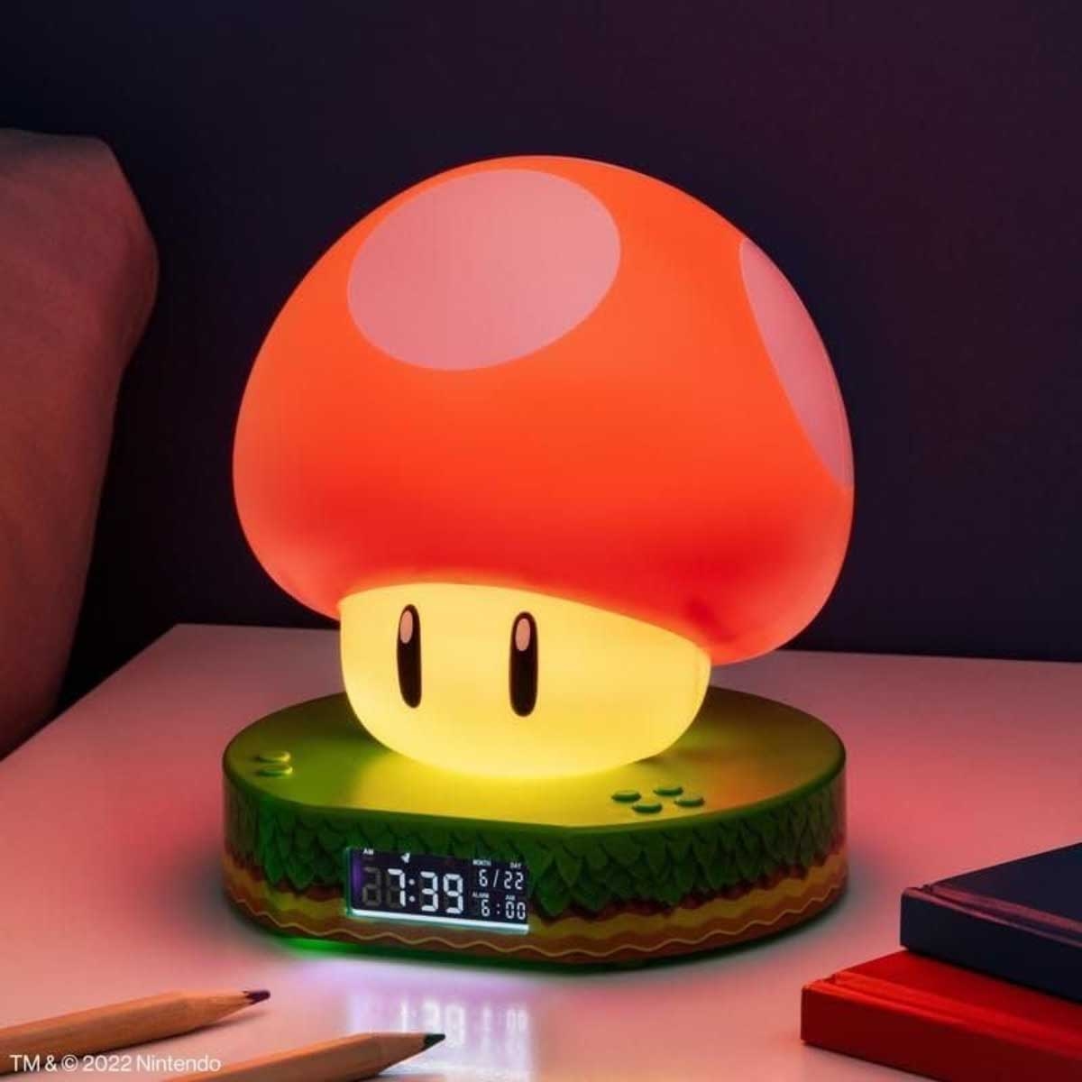 Paladone Super Mario Mushroom Digital Alarm Clock