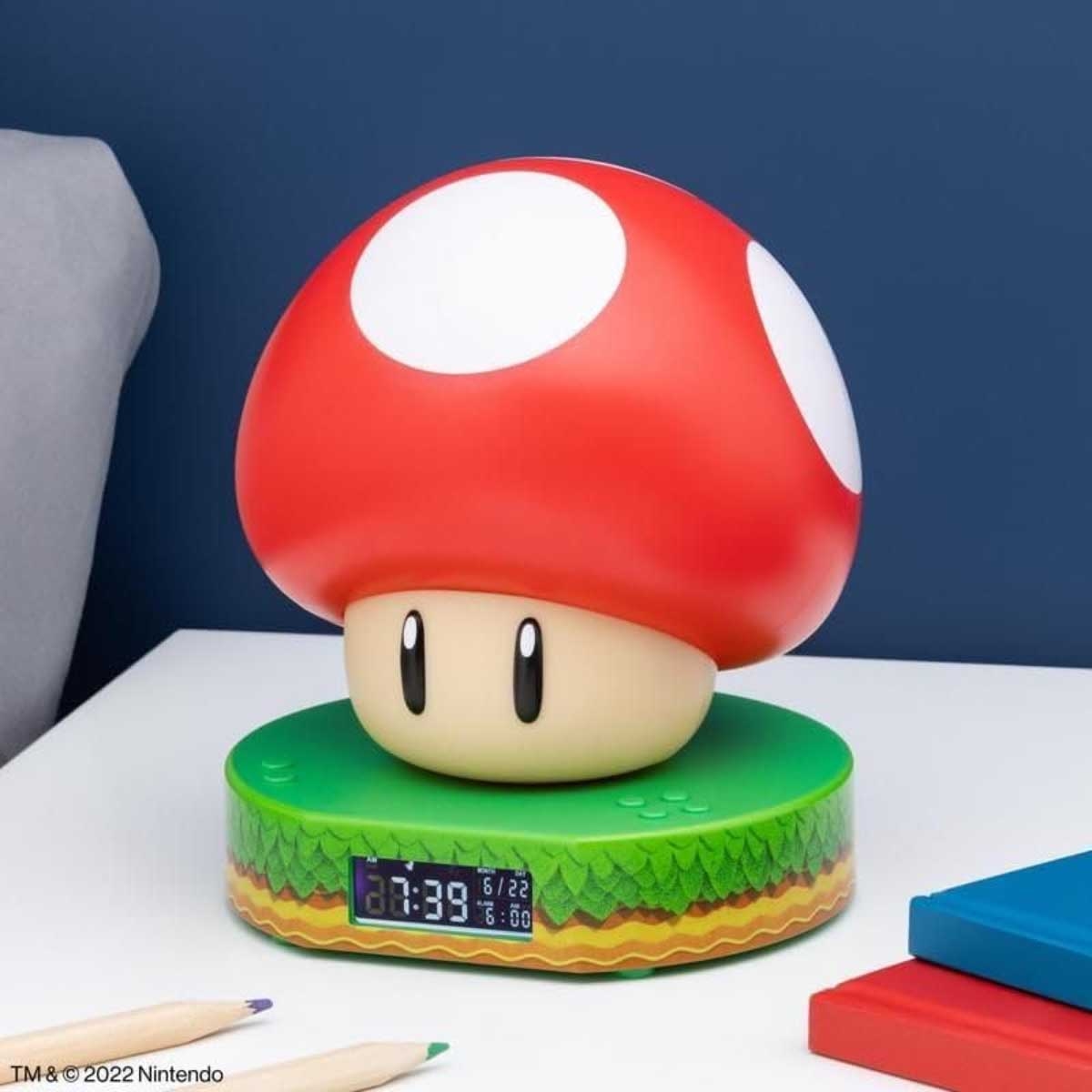 Paladone Super Mario Mushroom Digital Alarm Clock