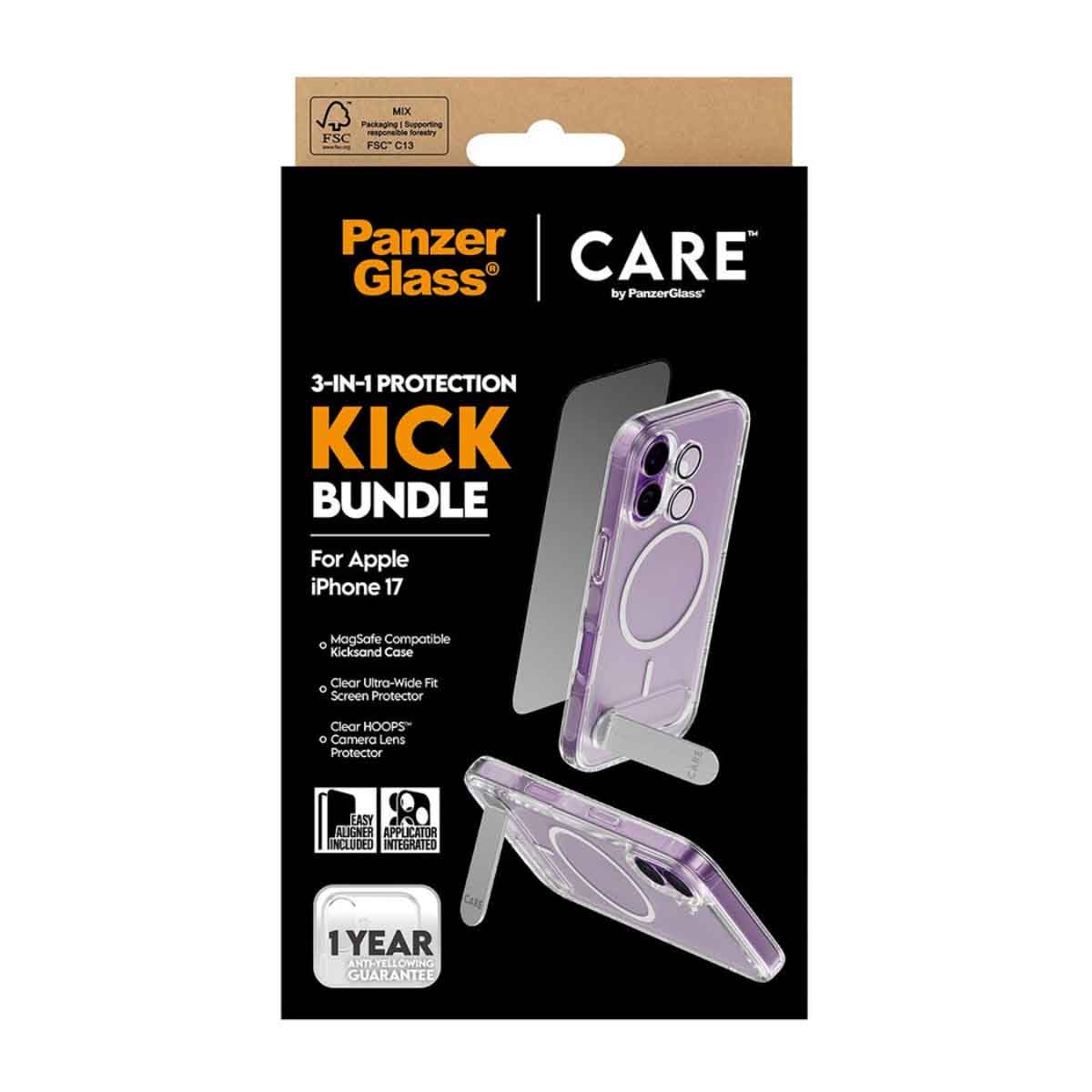 PanzerGlass 3-in-1 Kick Protection Kit for iPhone 17