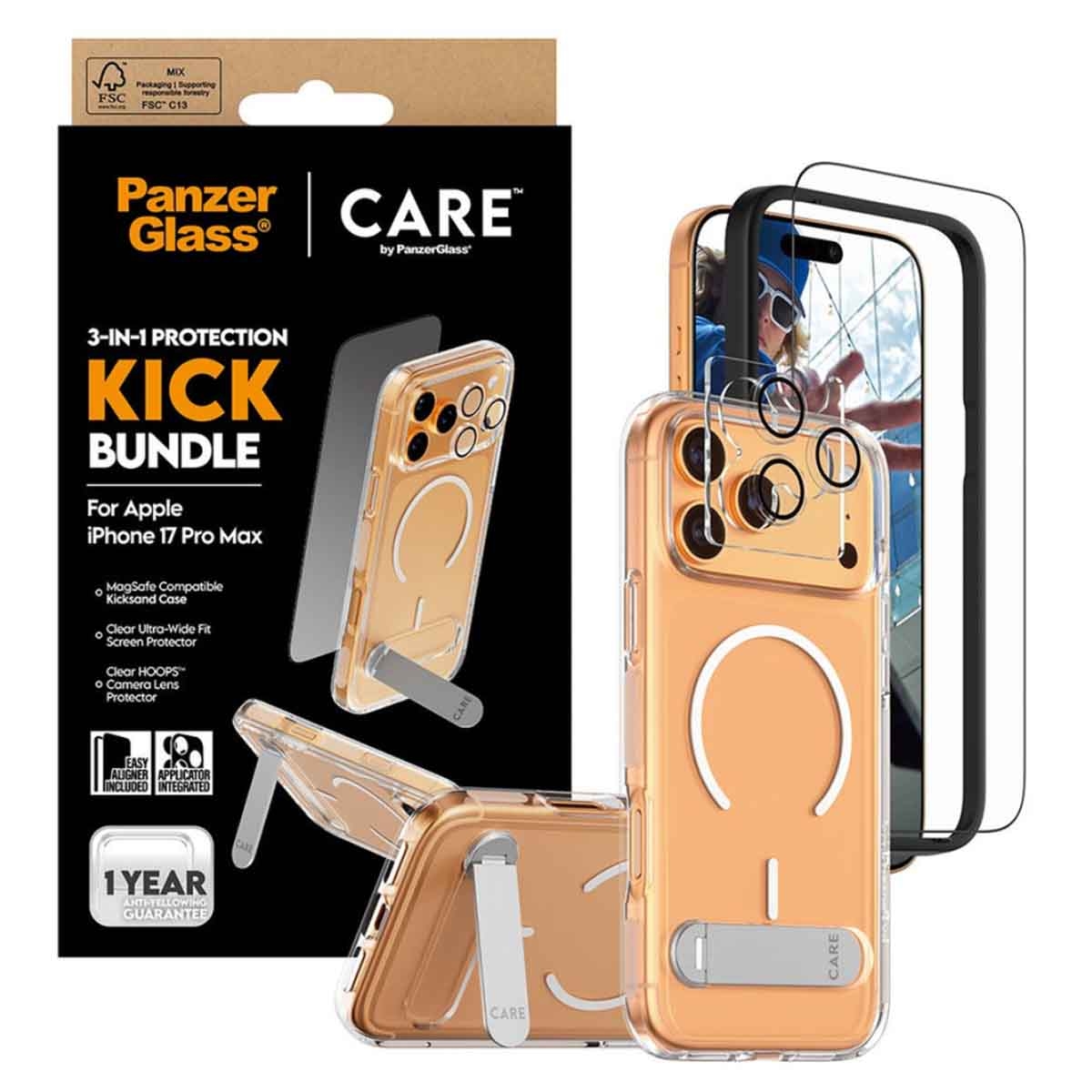 PanzerGlass 3-in-1 Kick Protection Kit for iPhone 17 Pro Max