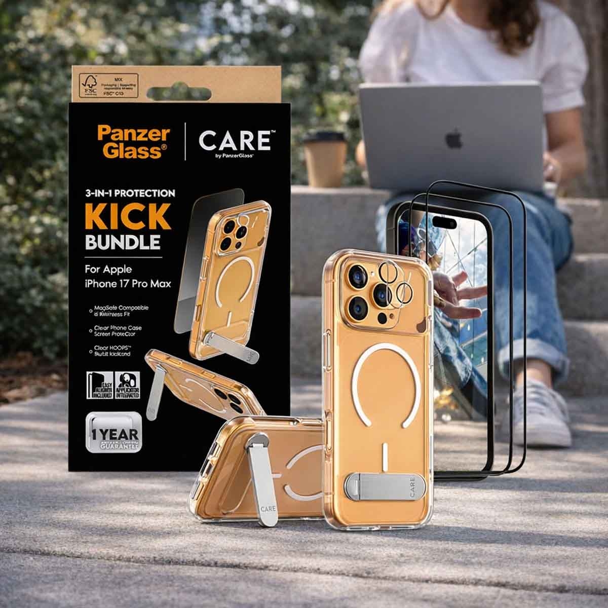 PanzerGlass 3-in-1 Kick Protection Kit for iPhone 17 Pro Max