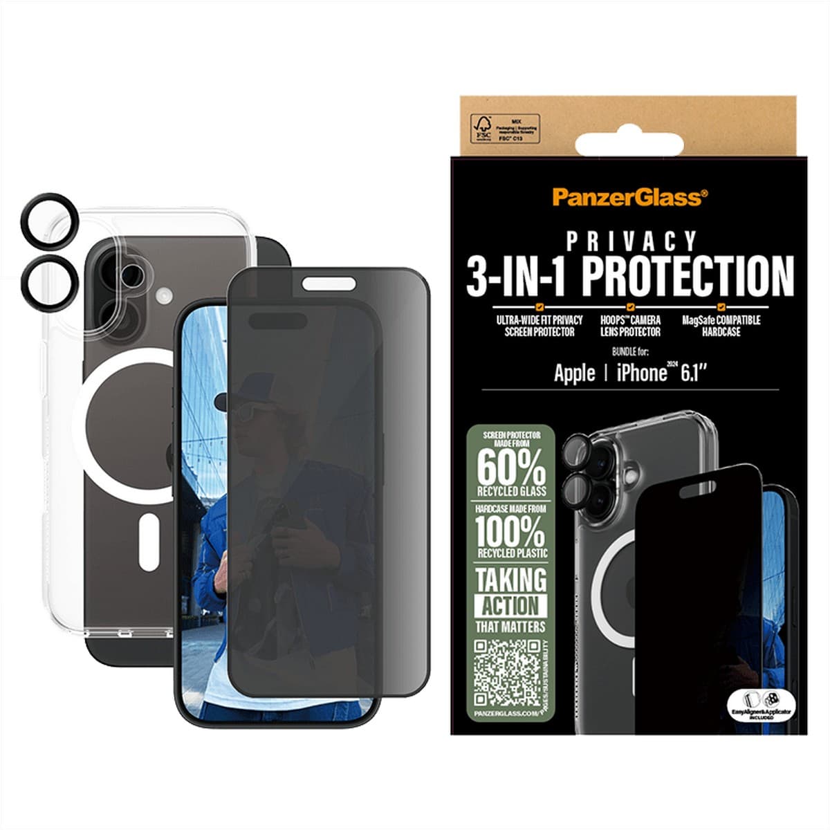 PanzerGlass 3-in-1 Privacy Protection Bundle