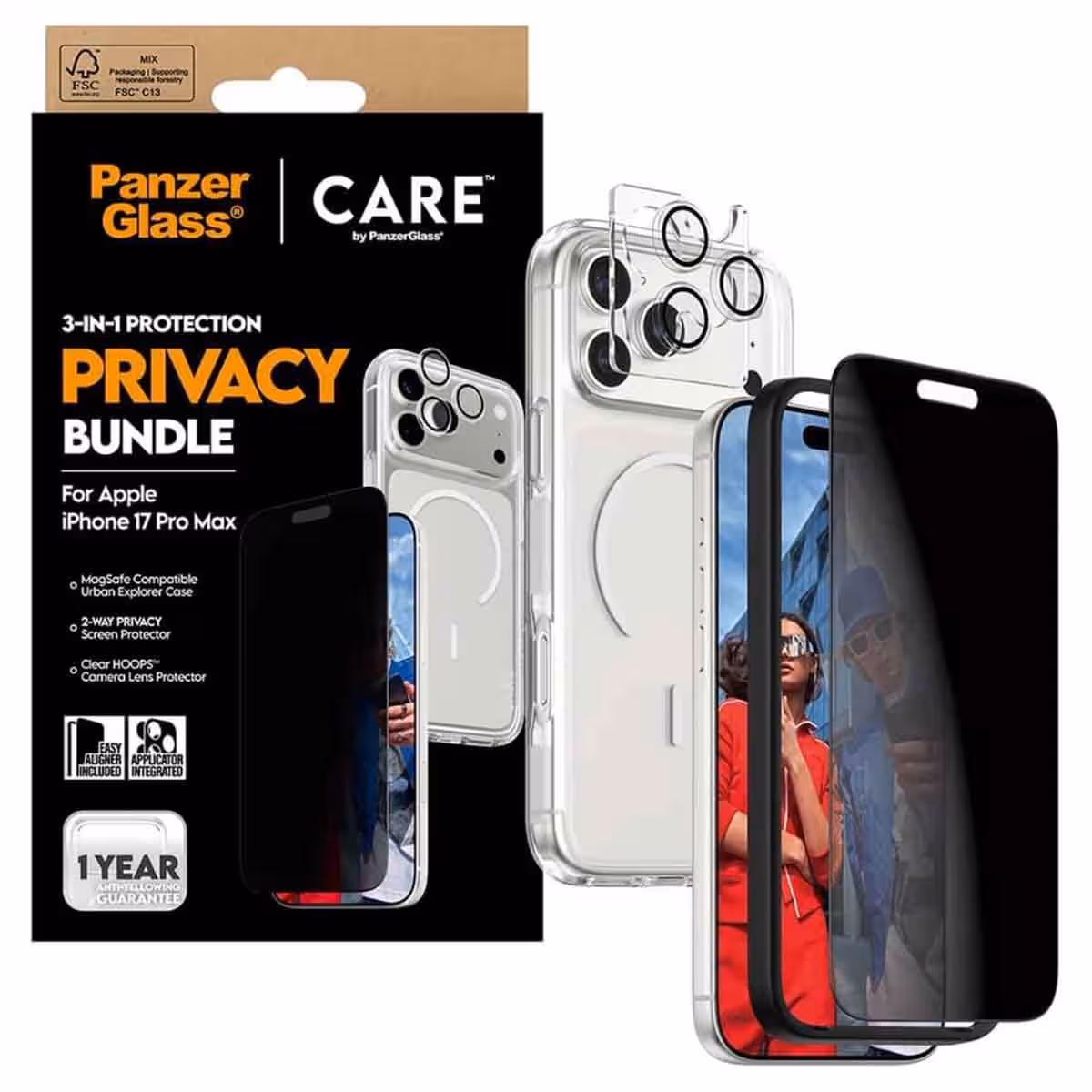 PanzerGlass 3-in-1 Privacy Protection Kit