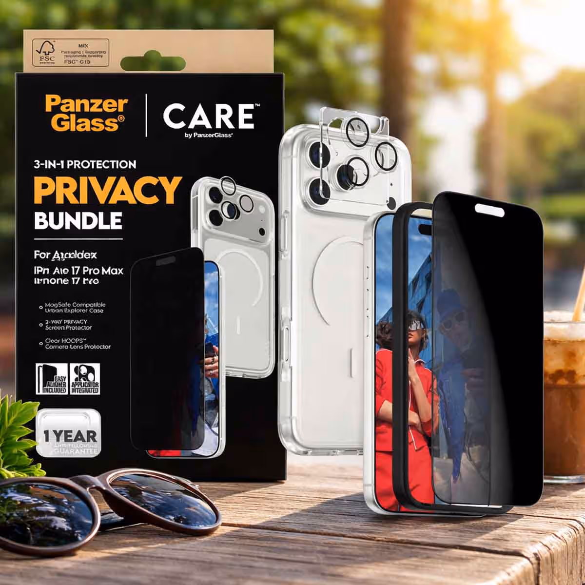 PanzerGlass 3-in-1 Privacy Protection Kit