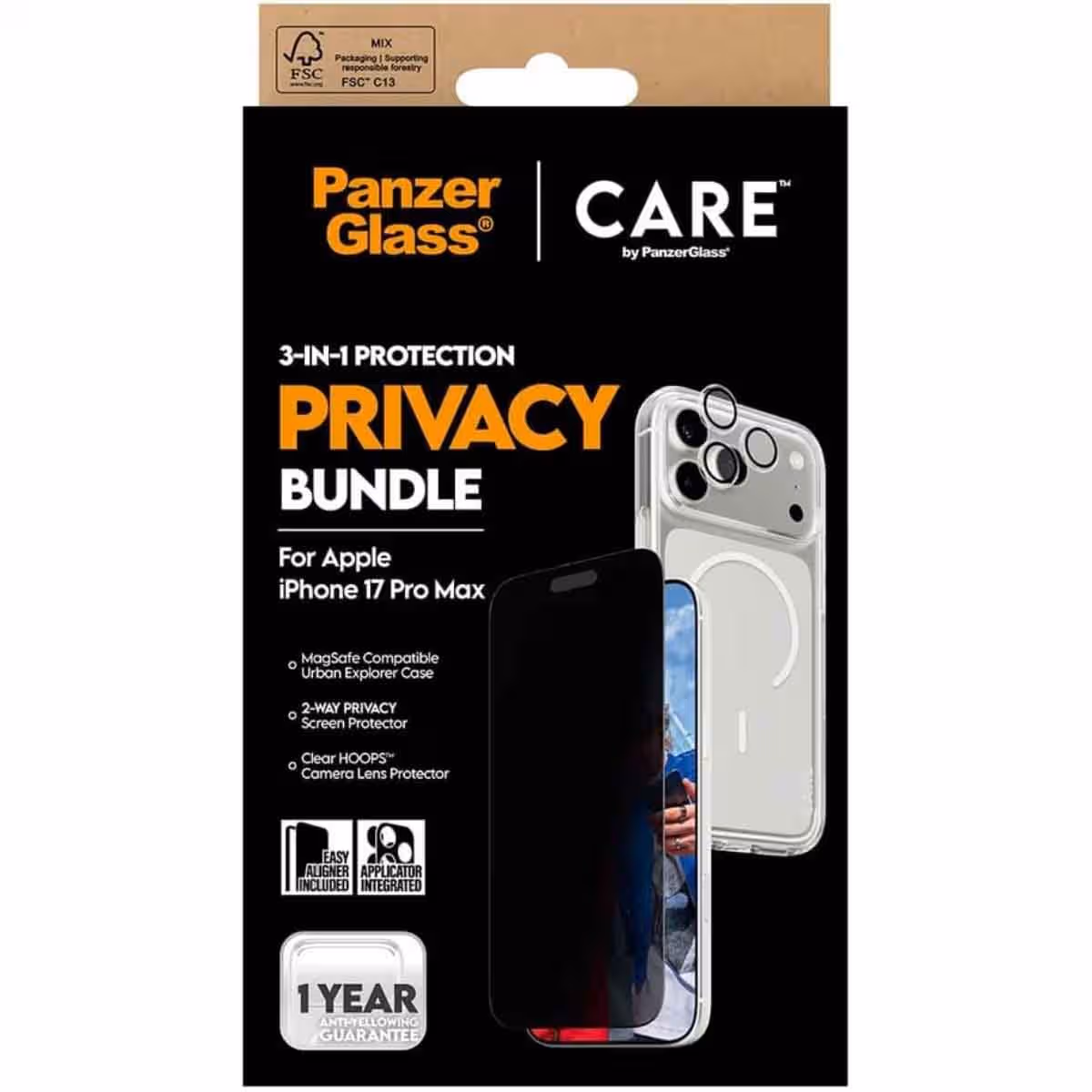 PanzerGlass 3-in-1 Privacy Protection Kit