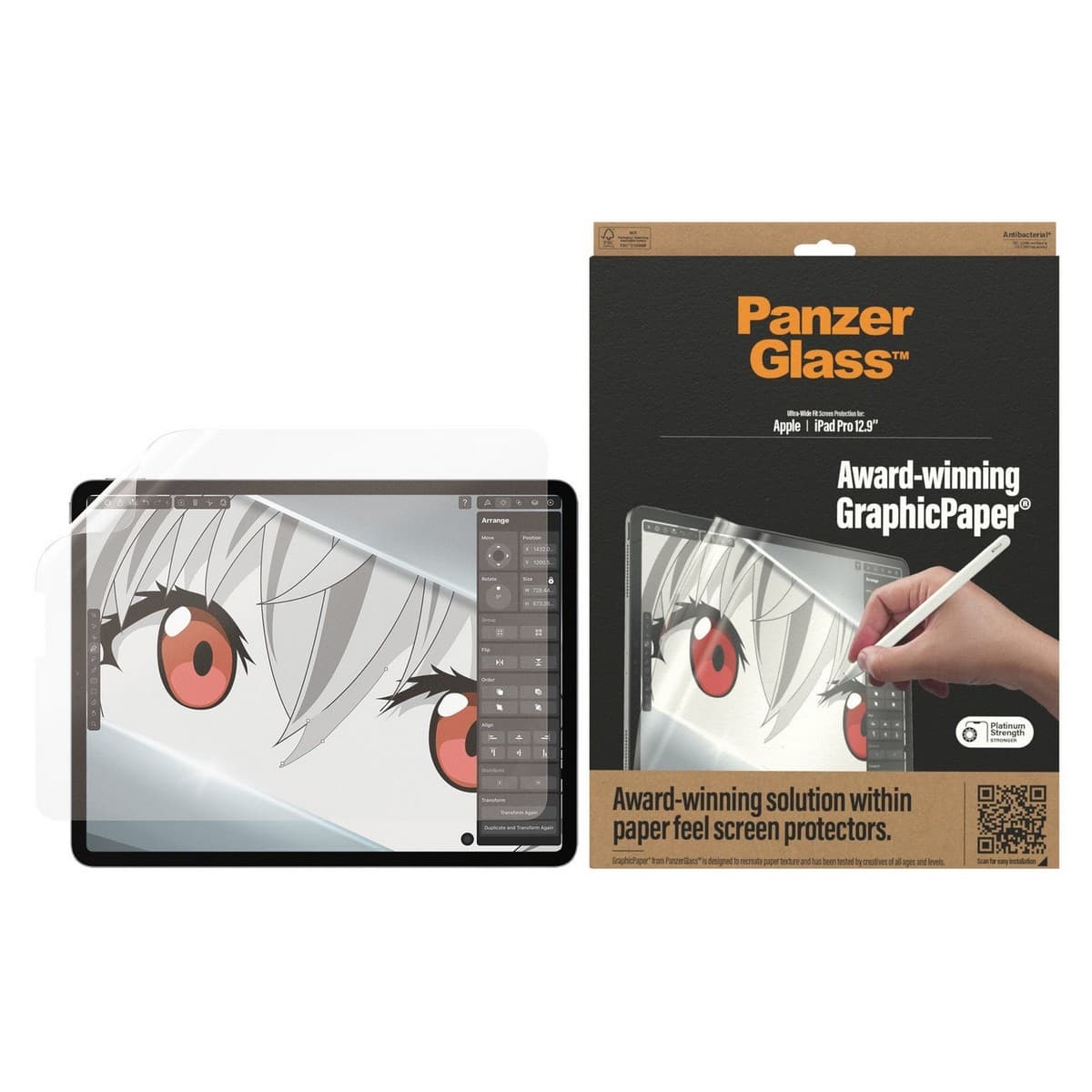PanzerGlass Antibacterial Graphic Paper Screen Protector for iPad Pro 12.9" (2018/2020)