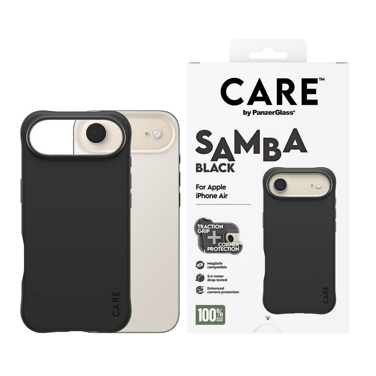 PanzerGlass Black Care Samba Case with MagSafe for iPhone 17 Air