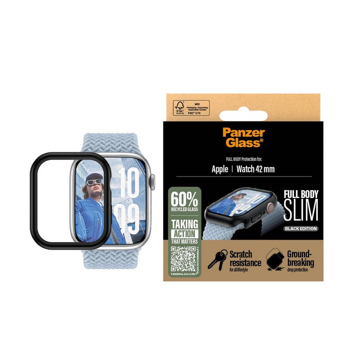 PanzerGlass Black Snappie Full Body Slim Screen Protector