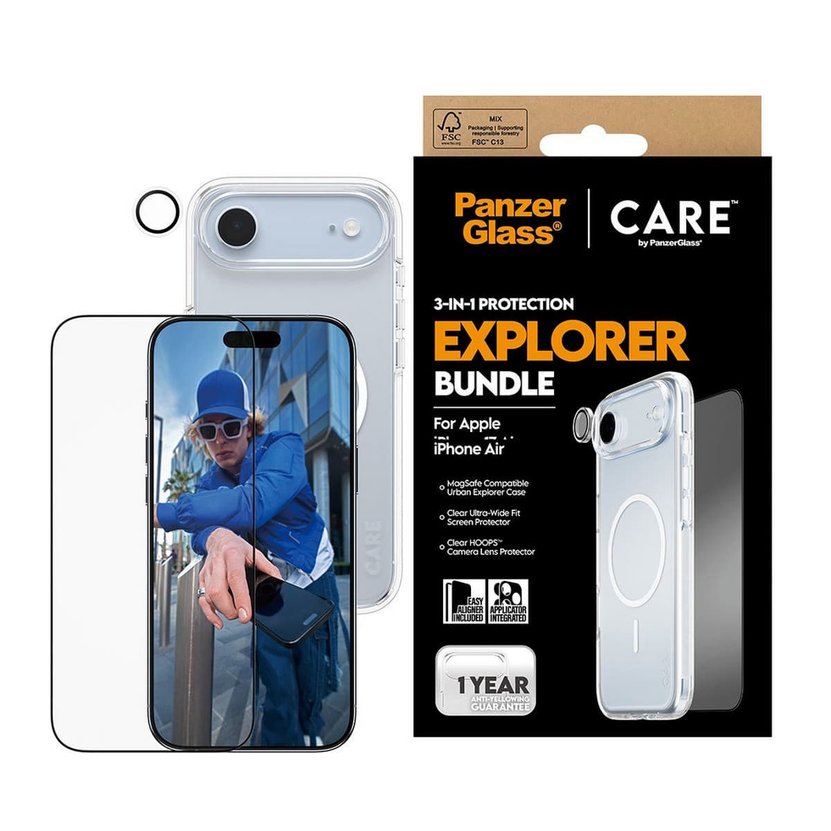 PanzerGlass Care 3-in-1 Flagship Explorer Bundle for iPhone 17 Air
