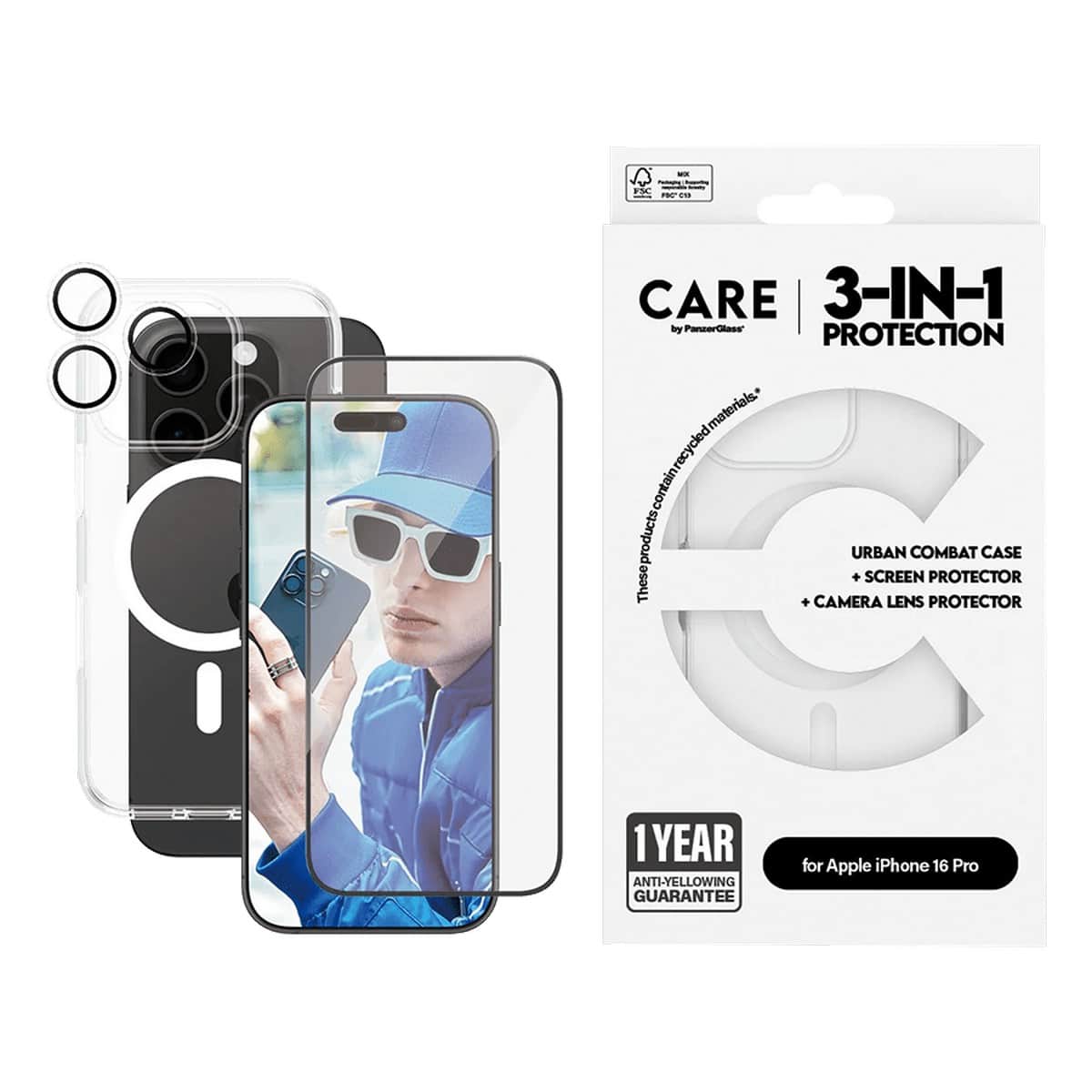 PanzerGlass Care 3-in-1 Flagship MagSafe Bundle