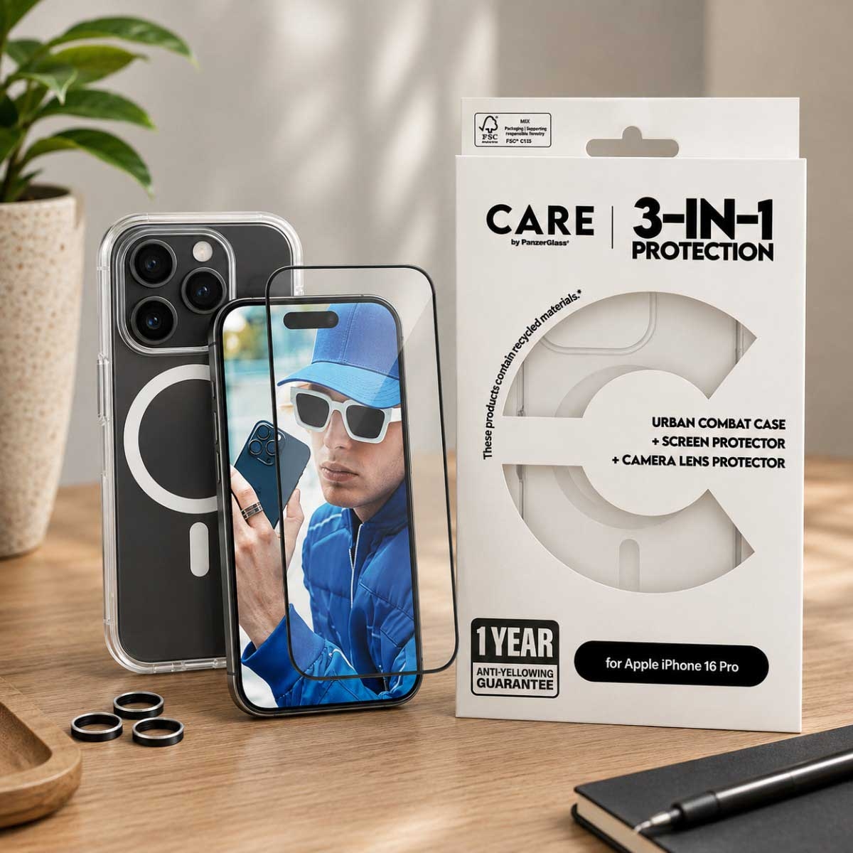 PanzerGlass Care 3-in-1 Flagship MagSafe Bundle