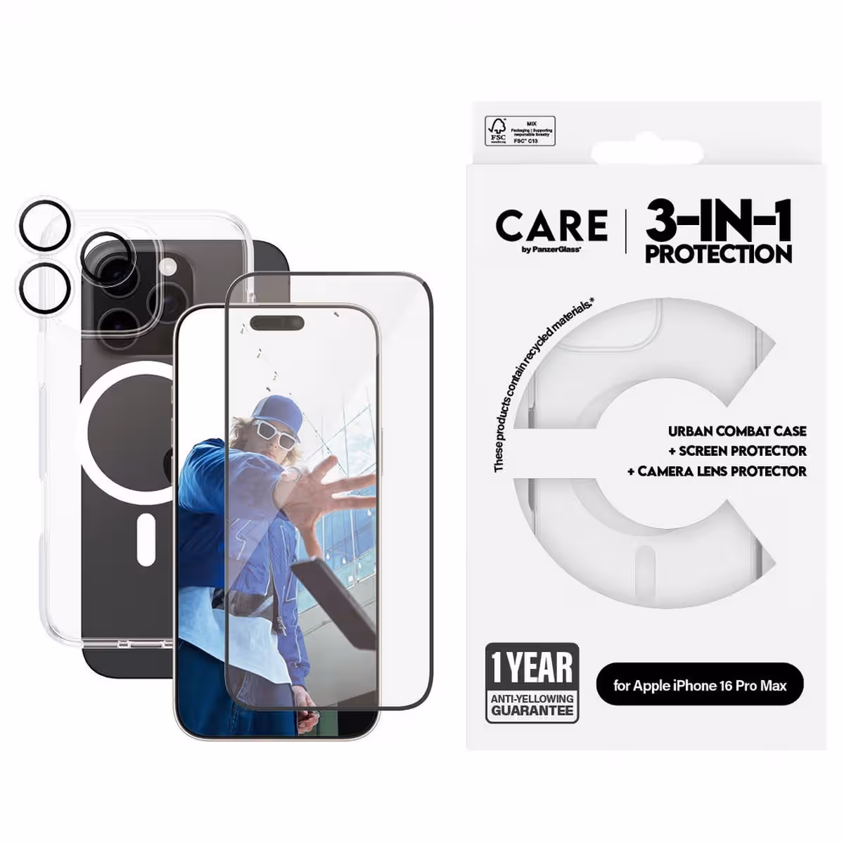 PanzerGlass Care 3-in-1 Flagship MagSafe Bundle