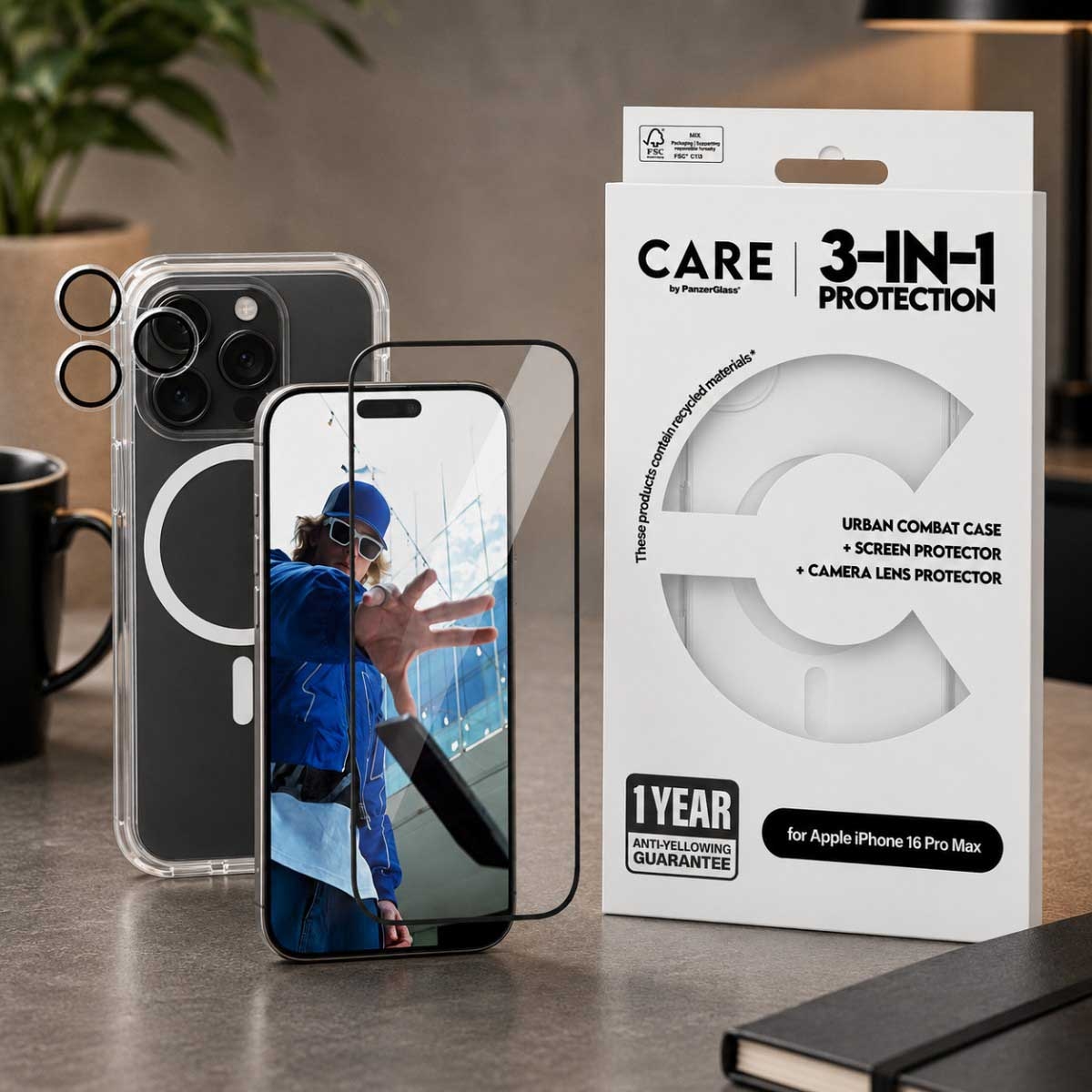 PanzerGlass Care 3-in-1 Flagship MagSafe Bundle