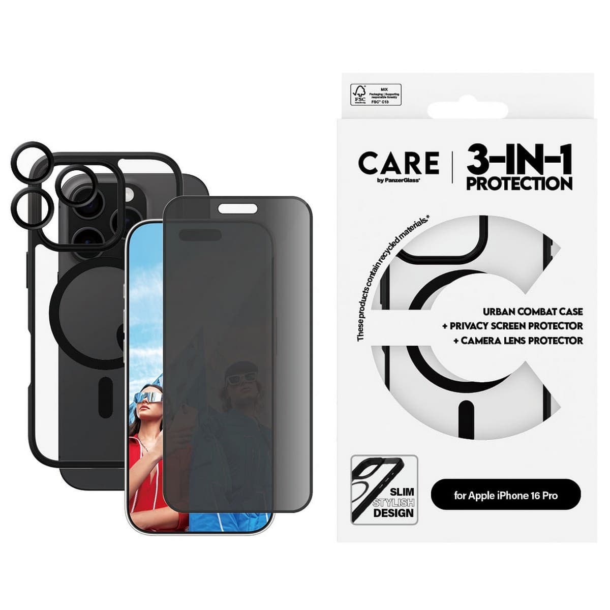 PanzerGlass Care 3-in-1 Flagship Privacy Bundle
