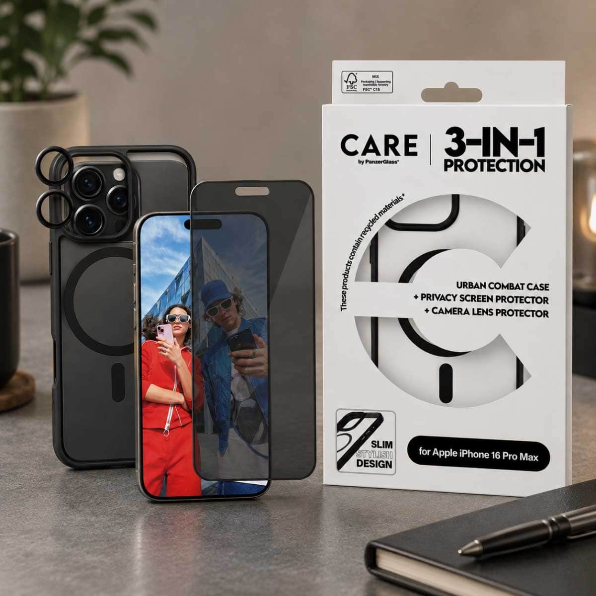 PanzerGlass Care 3-in-1 Flagship Privacy Bundle