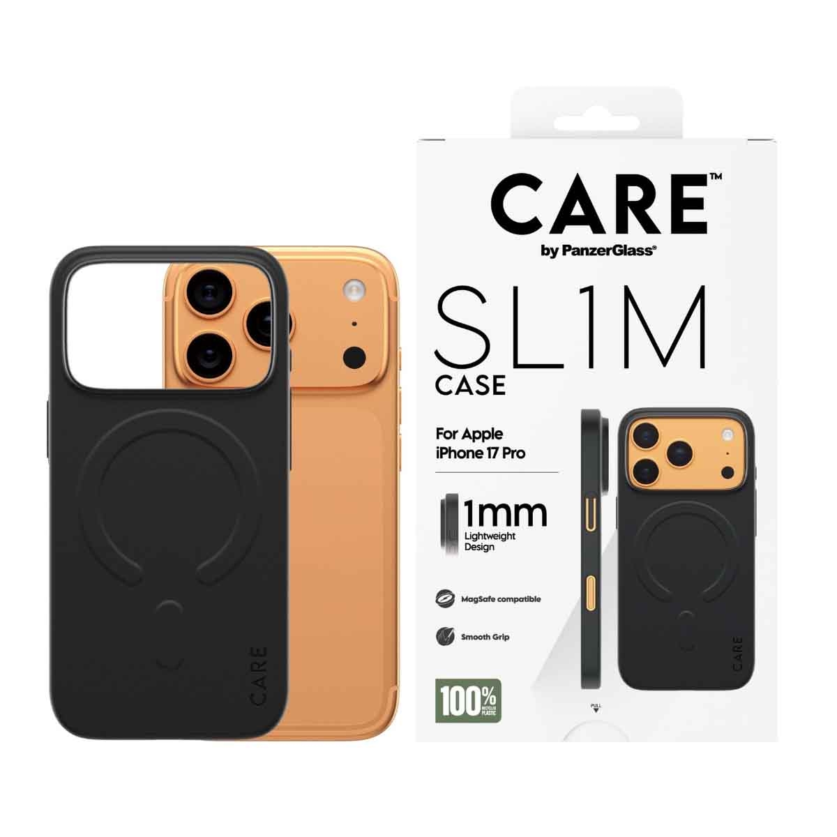 PanzerGlass Care Black Slim Case for iPhone 17 Pro