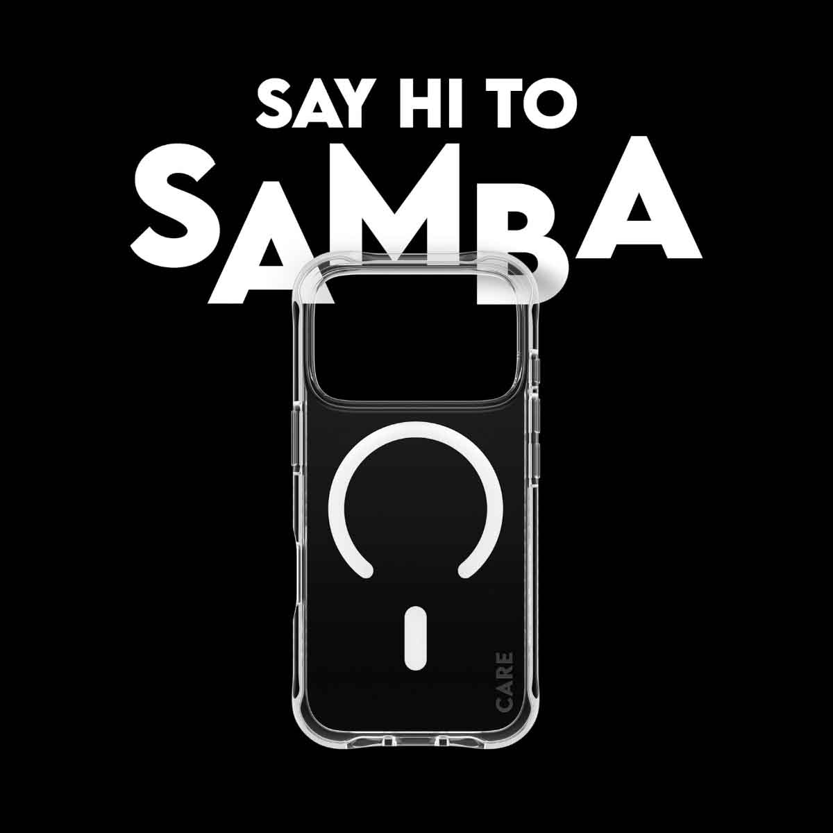 بانزر جلاس كير حافظة سامبا شفافة لجوال ايفون 17 برو