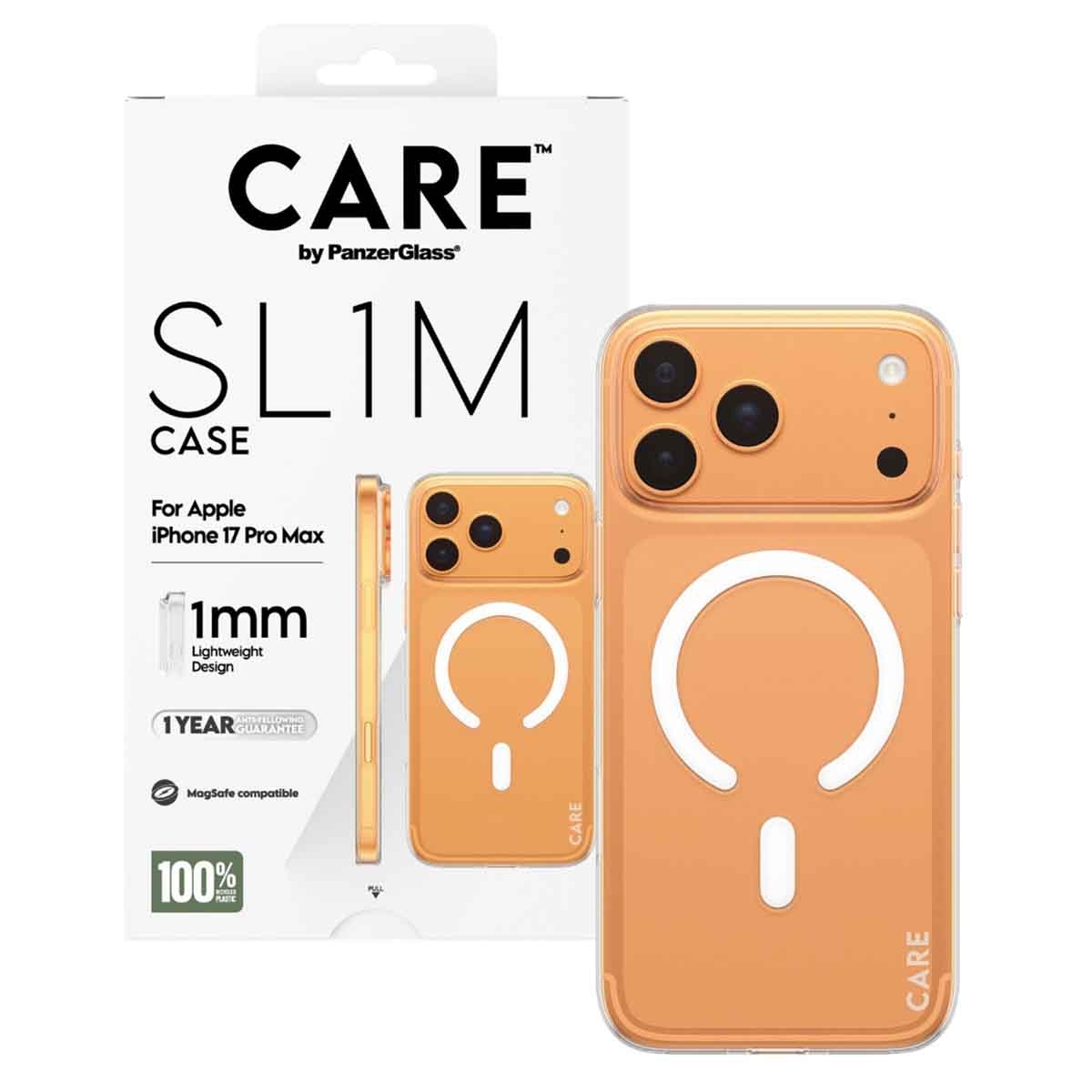 بانزر جلاس كير حافظة سليم شفافة لجوال ايفون 17 برو ماكس