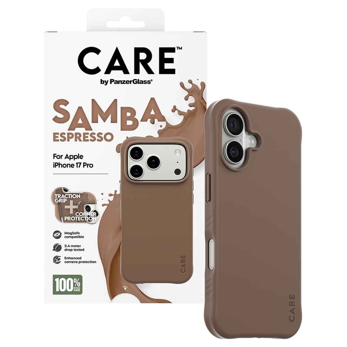 PanzerGlass Care Espresso Samba Case for iPhone 17 Pro