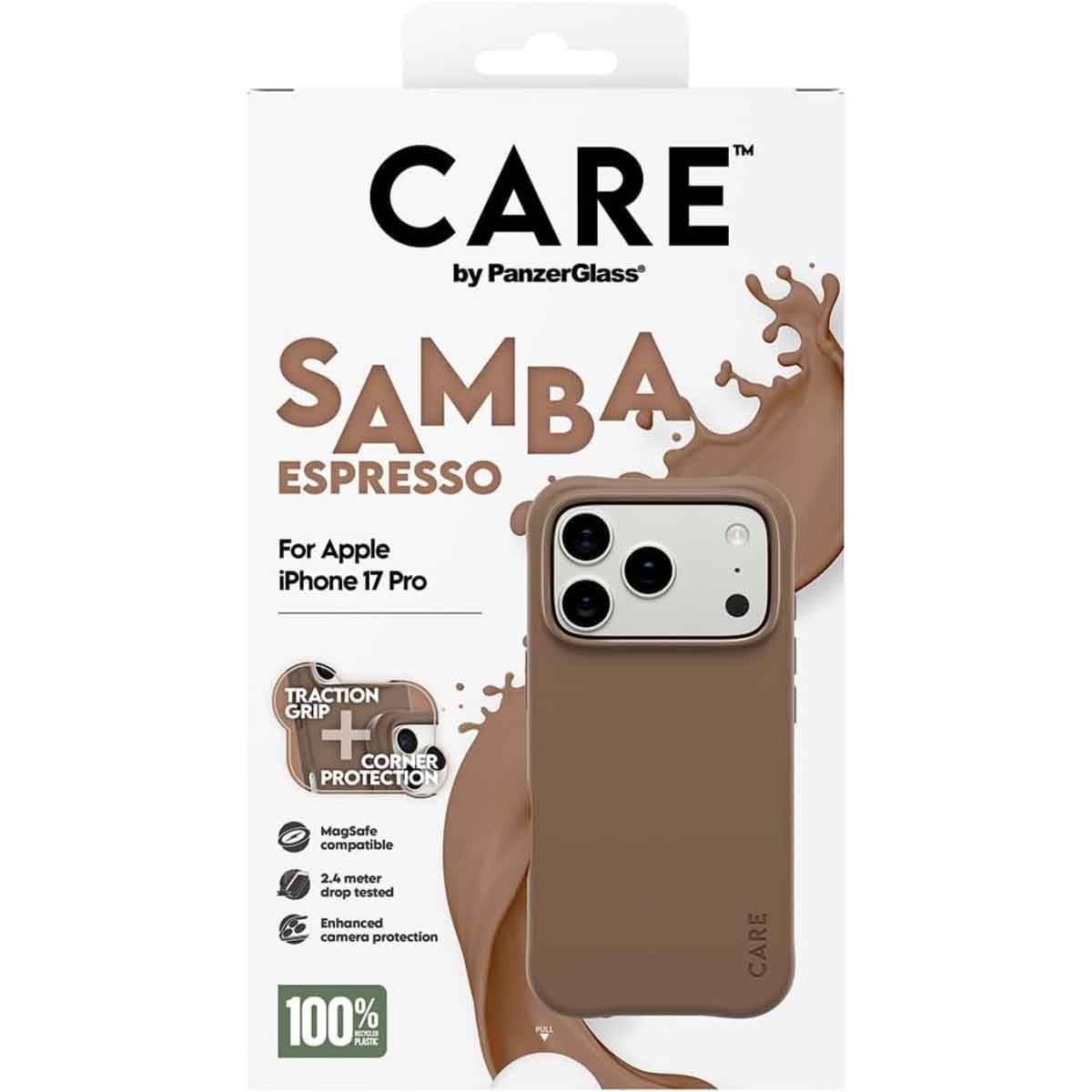 PanzerGlass Care Espresso Samba Case for iPhone 17 Pro