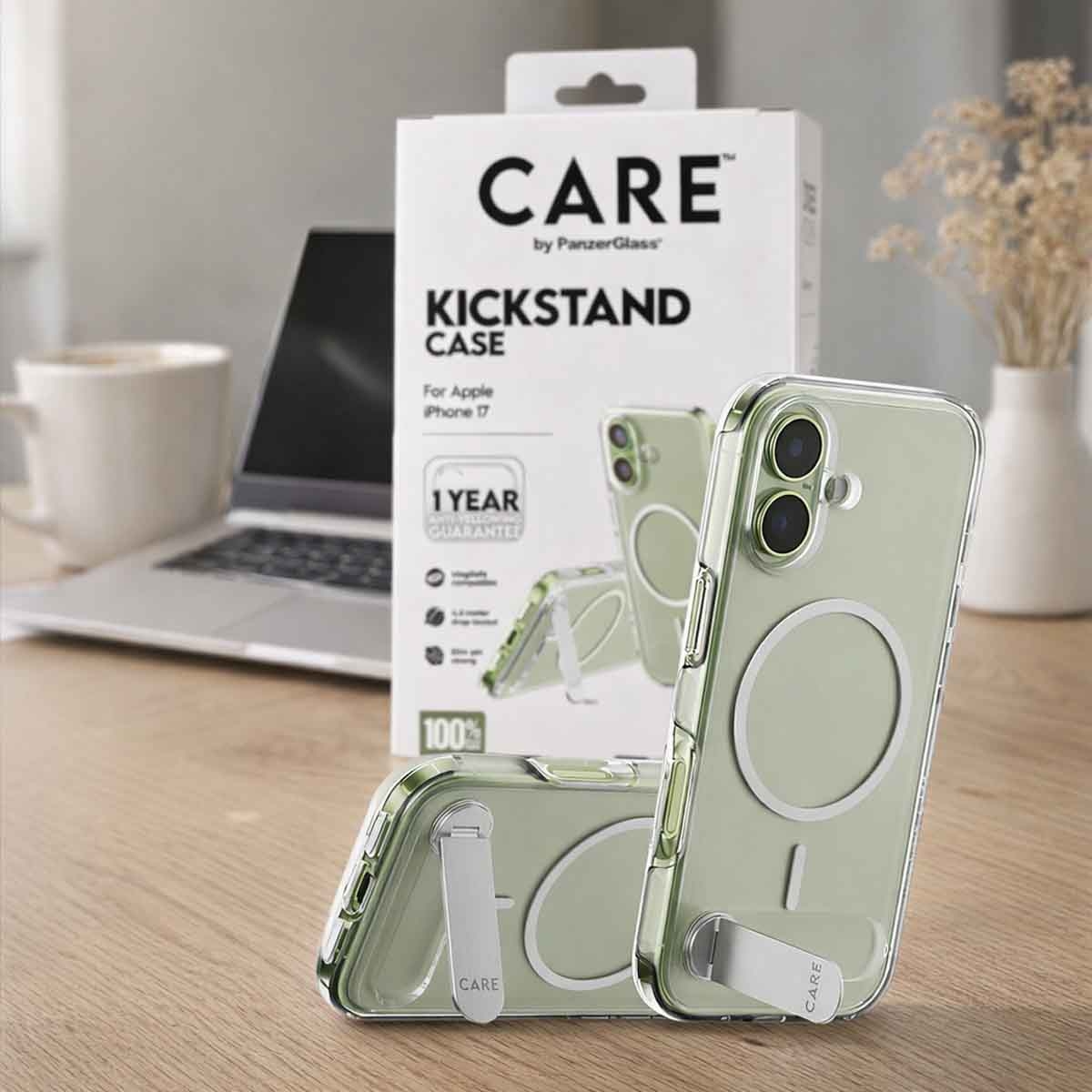 بانزر جلاس كير حافظة مع مسند لجوال ايفون 17