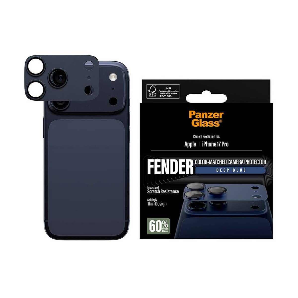 PanzerGlass Deep Blue Fender Camera Protector for iPhone 17 Pro